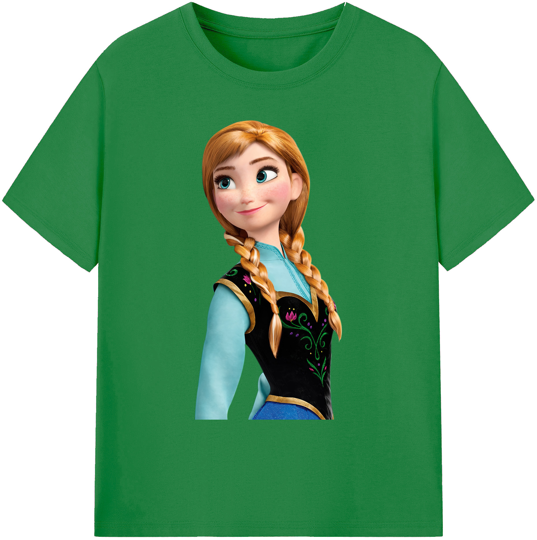 （画像用） アナと雪の女王 アンナ エルサ Frozen Anna Elsa 綿100％ メンズ半袖Tシャツ｜肌触りやわらか＆通気性