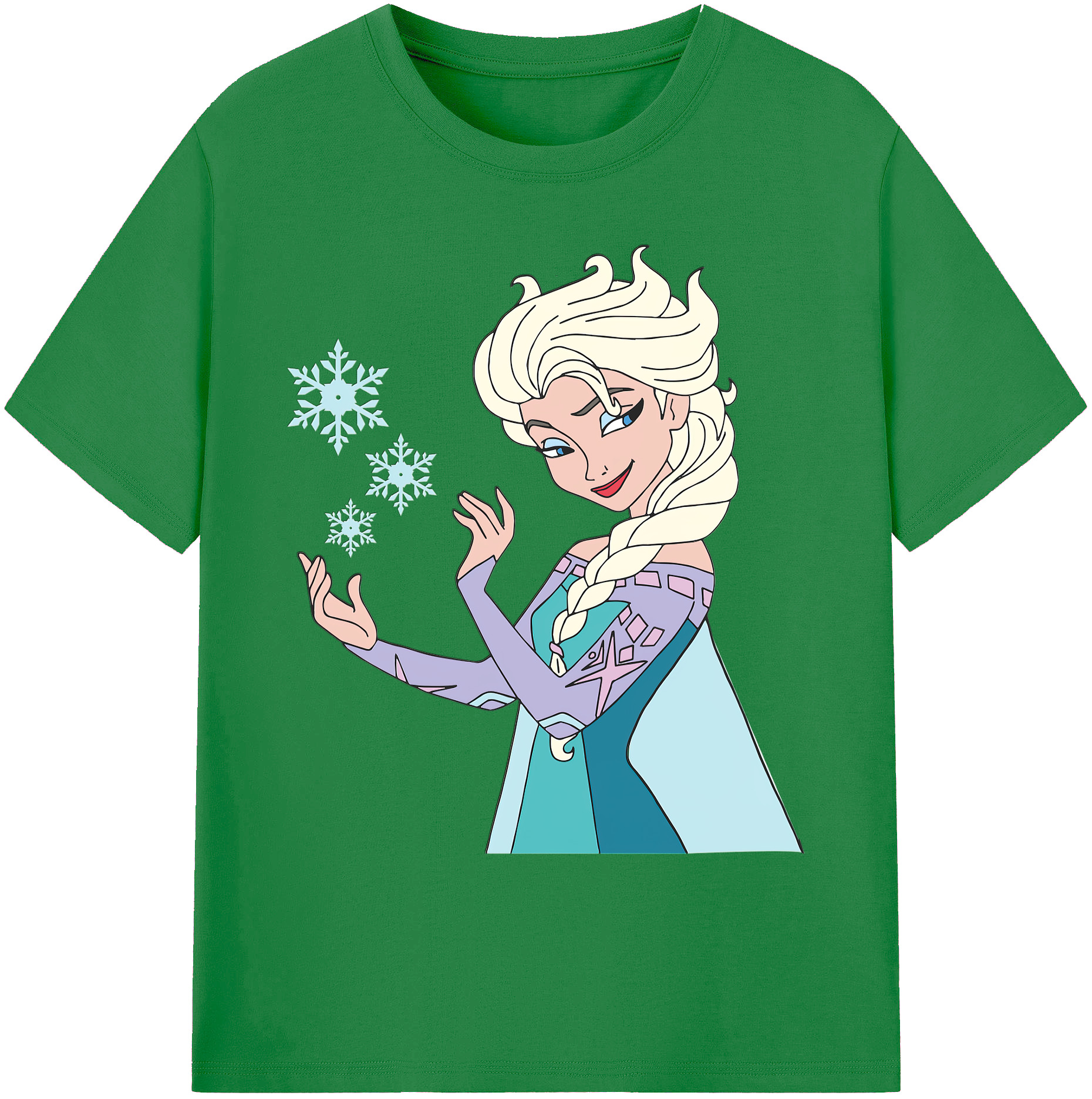 （画像用） アナと雪の女王 アンナ エルサ Frozen Anna Elsa 綿100％ メンズ半袖Tシャツ｜肌触りやわらか＆通気性