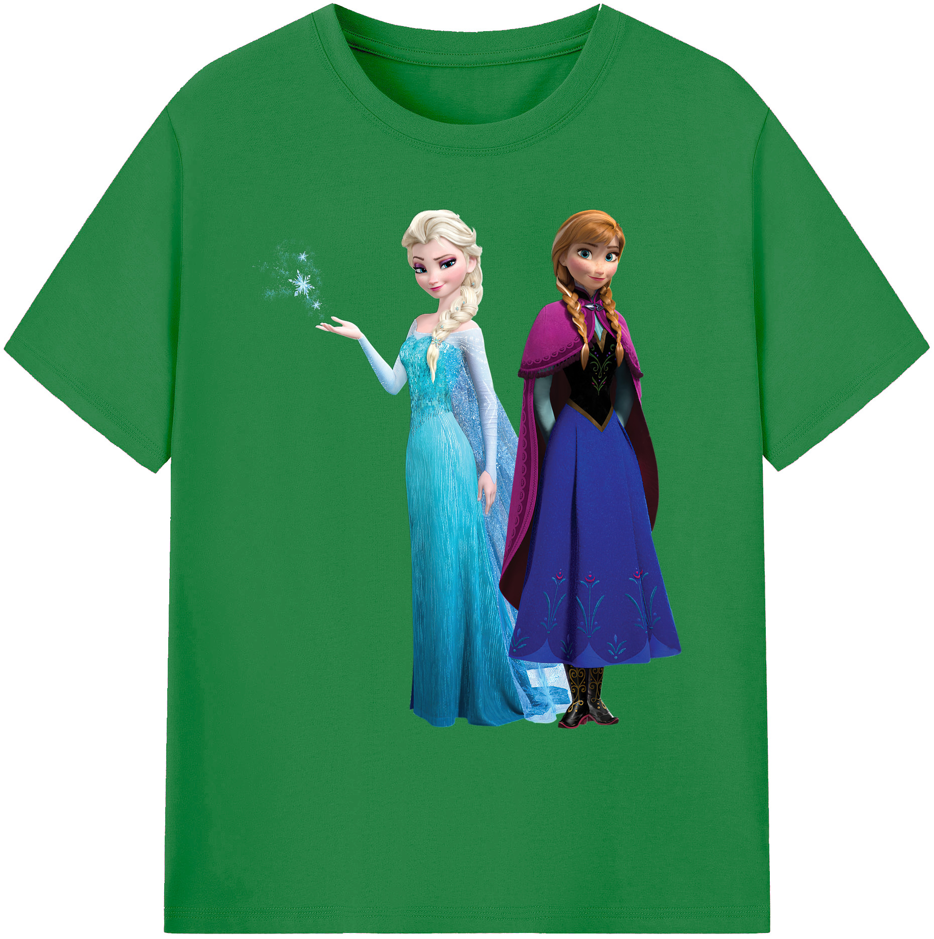 （画像用） アナと雪の女王 アンナ エルサ Frozen Anna Elsa 綿100％ メンズ半袖Tシャツ｜肌触りやわらか＆通気性
