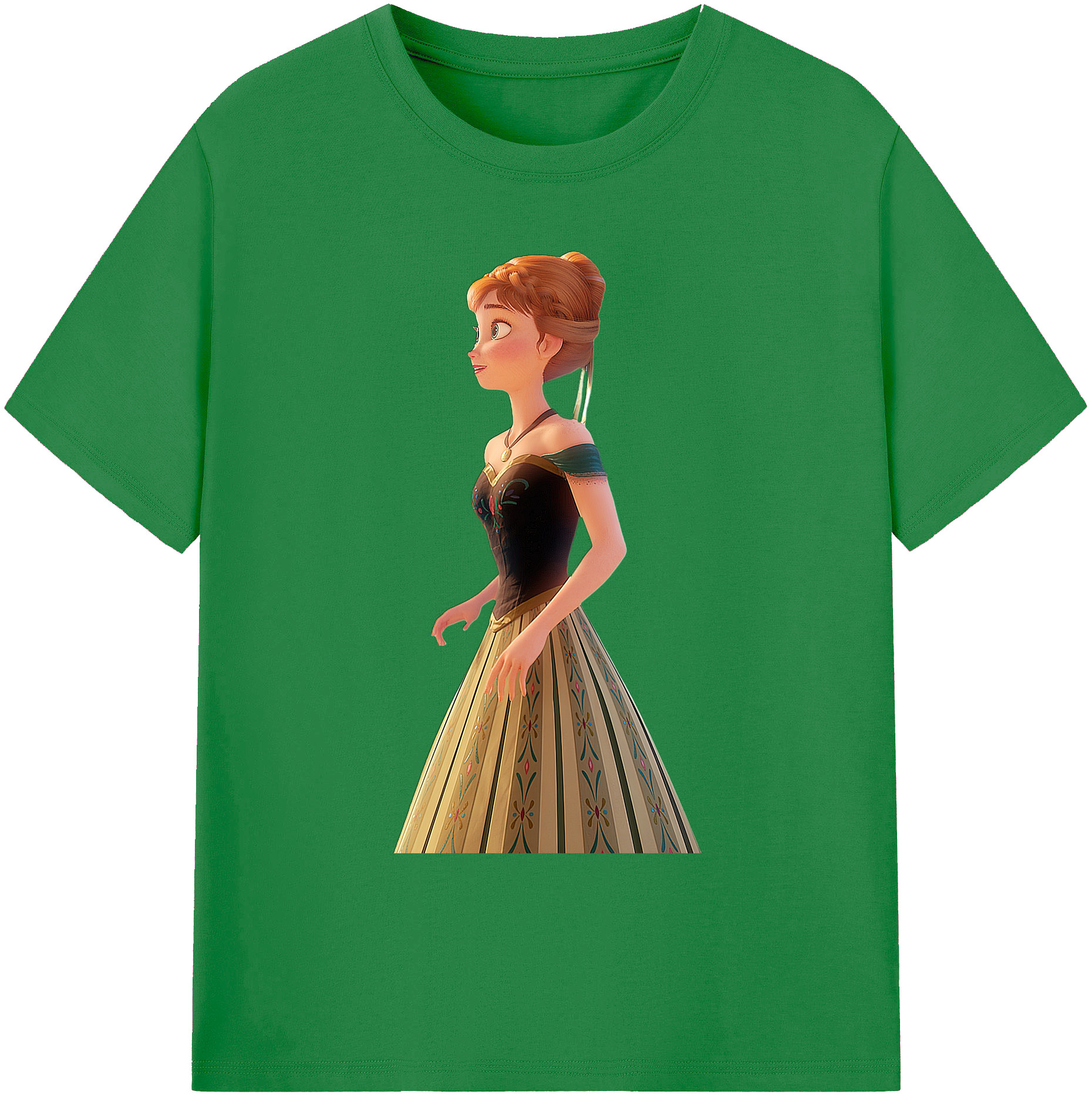 （画像用） アナと雪の女王 アンナ エルサ Frozen Anna Elsa 綿100％ メンズ半袖Tシャツ｜肌触りやわらか＆通気性