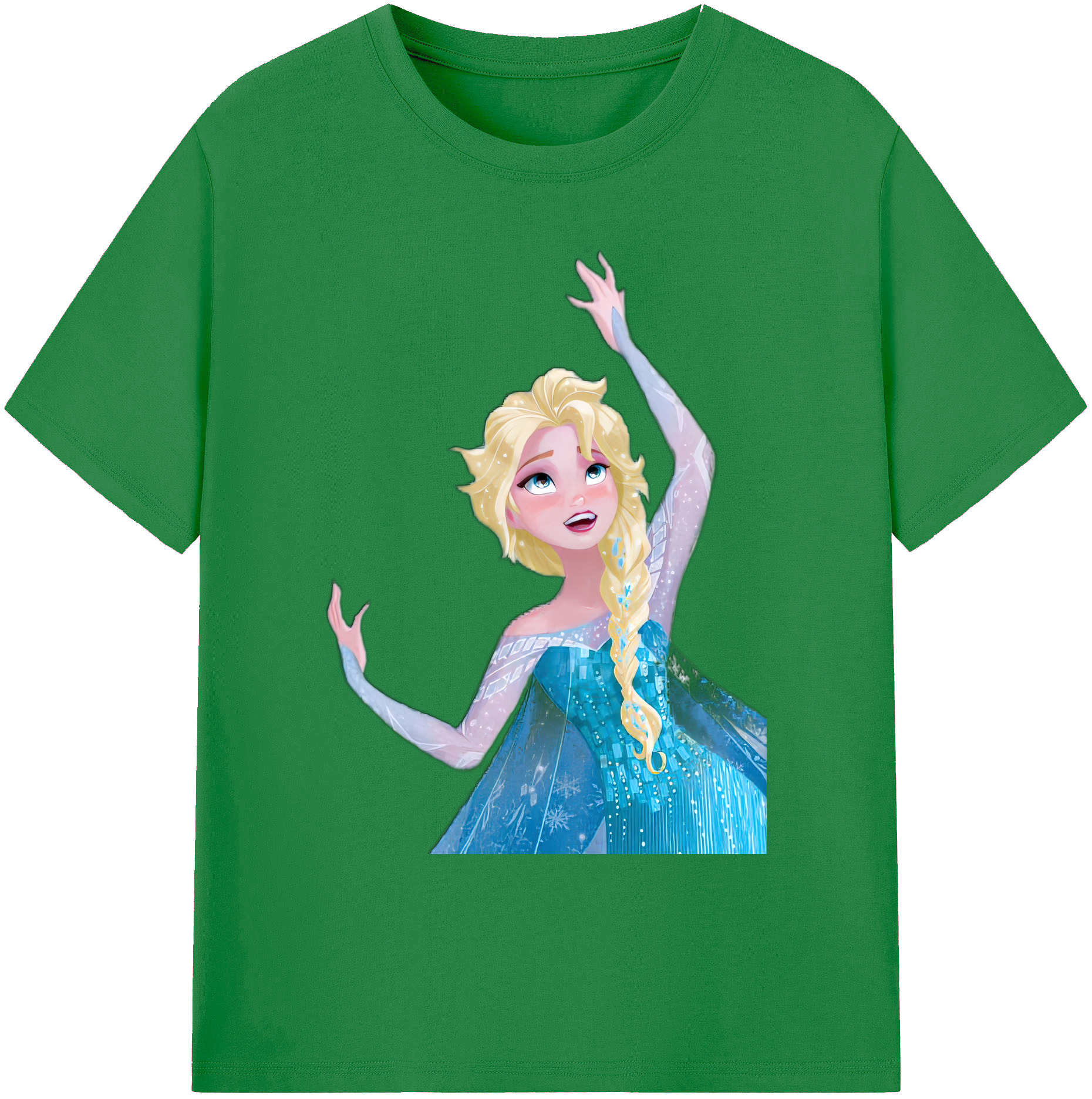 （画像用） アナと雪の女王 アンナ エルサ Frozen Anna Elsa 綿100％ メンズ半袖Tシャツ｜肌触りやわらか＆通気性