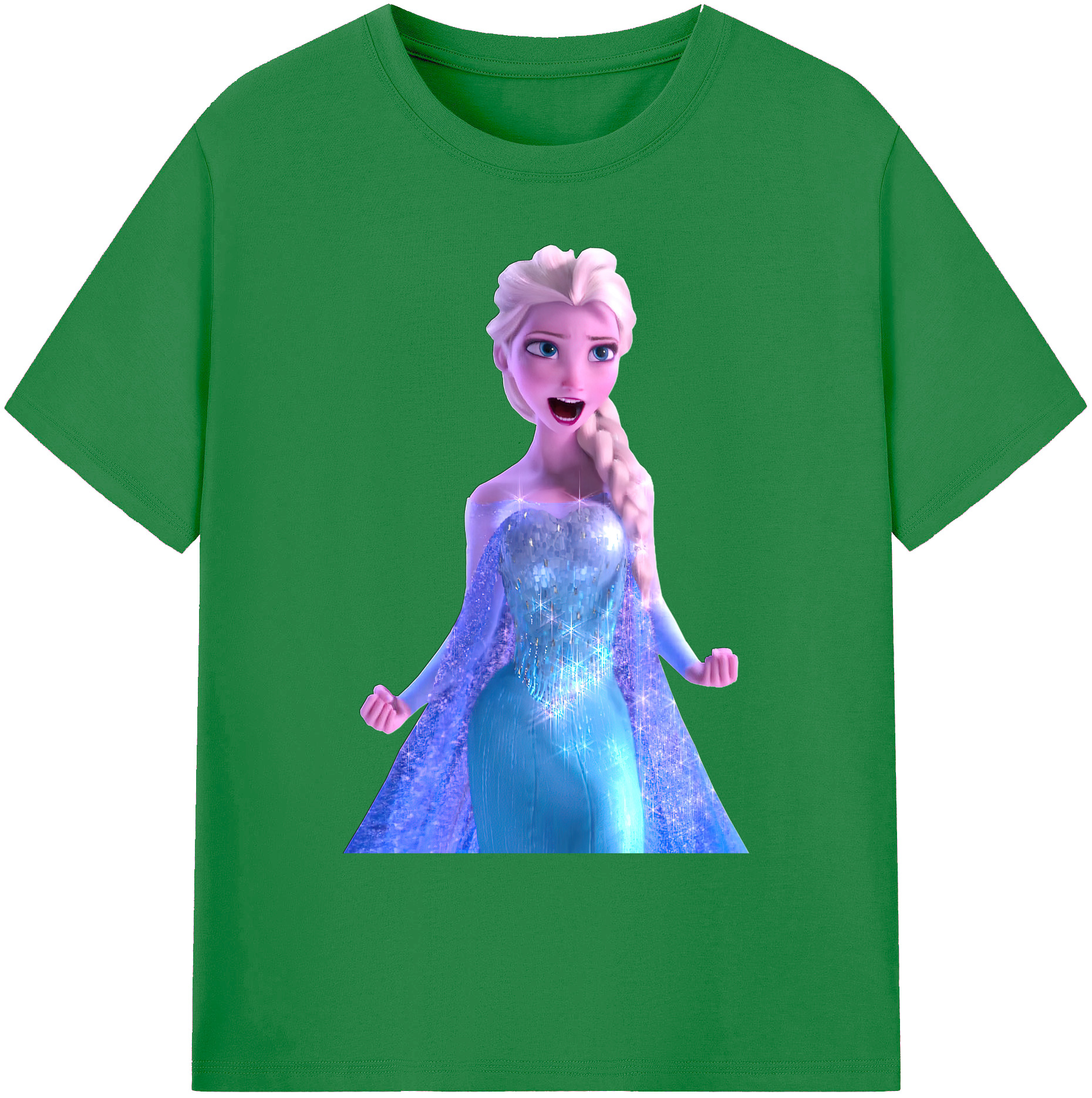 （画像用） アナと雪の女王 アンナ エルサ Frozen Anna Elsa 綿100％ メンズ半袖Tシャツ｜肌触りやわらか＆通気性