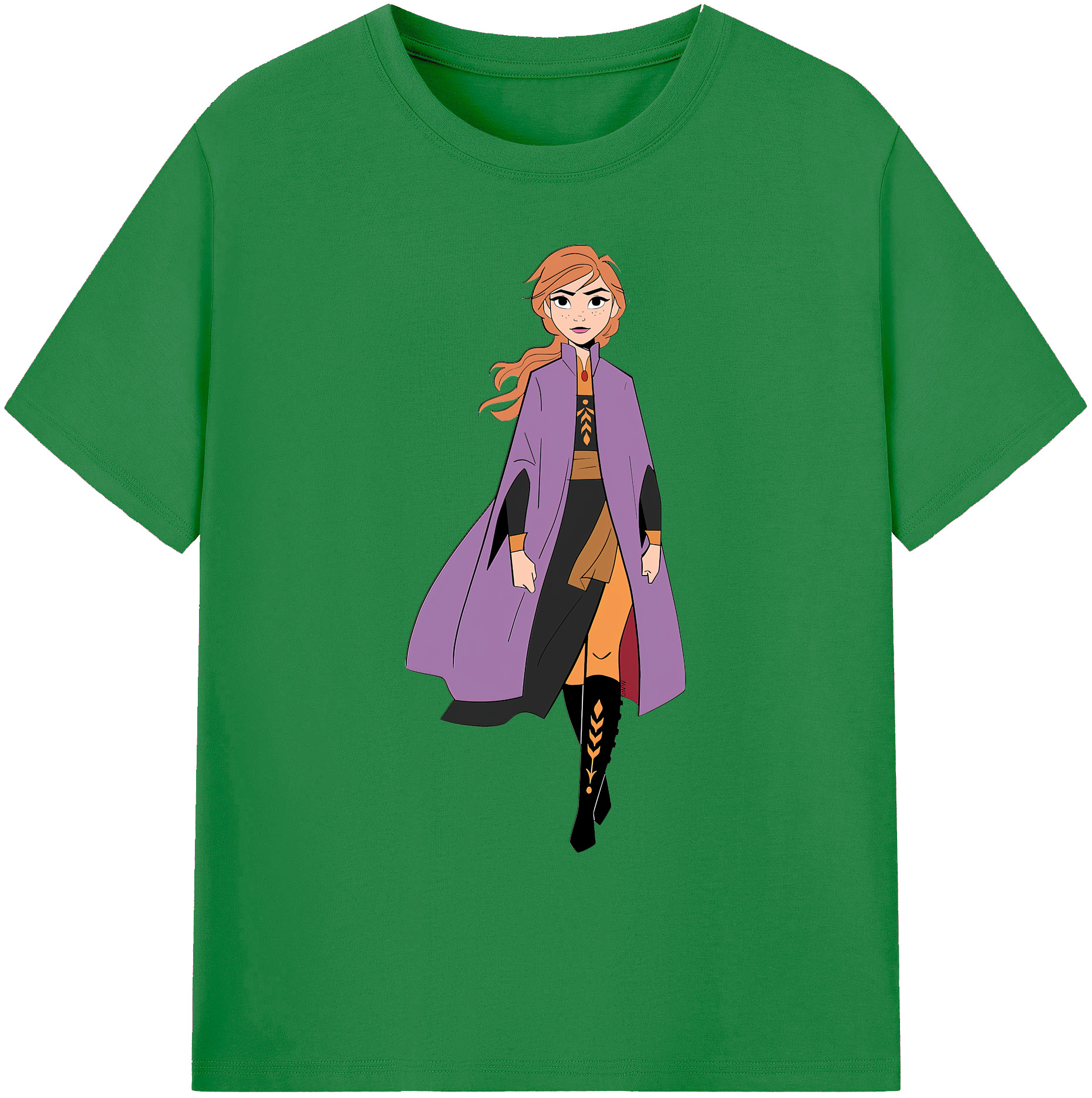 （画像用） アナと雪の女王 アンナ エルサ Frozen Anna Elsa 綿100％ メンズ半袖Tシャツ｜肌触りやわらか＆通気性
