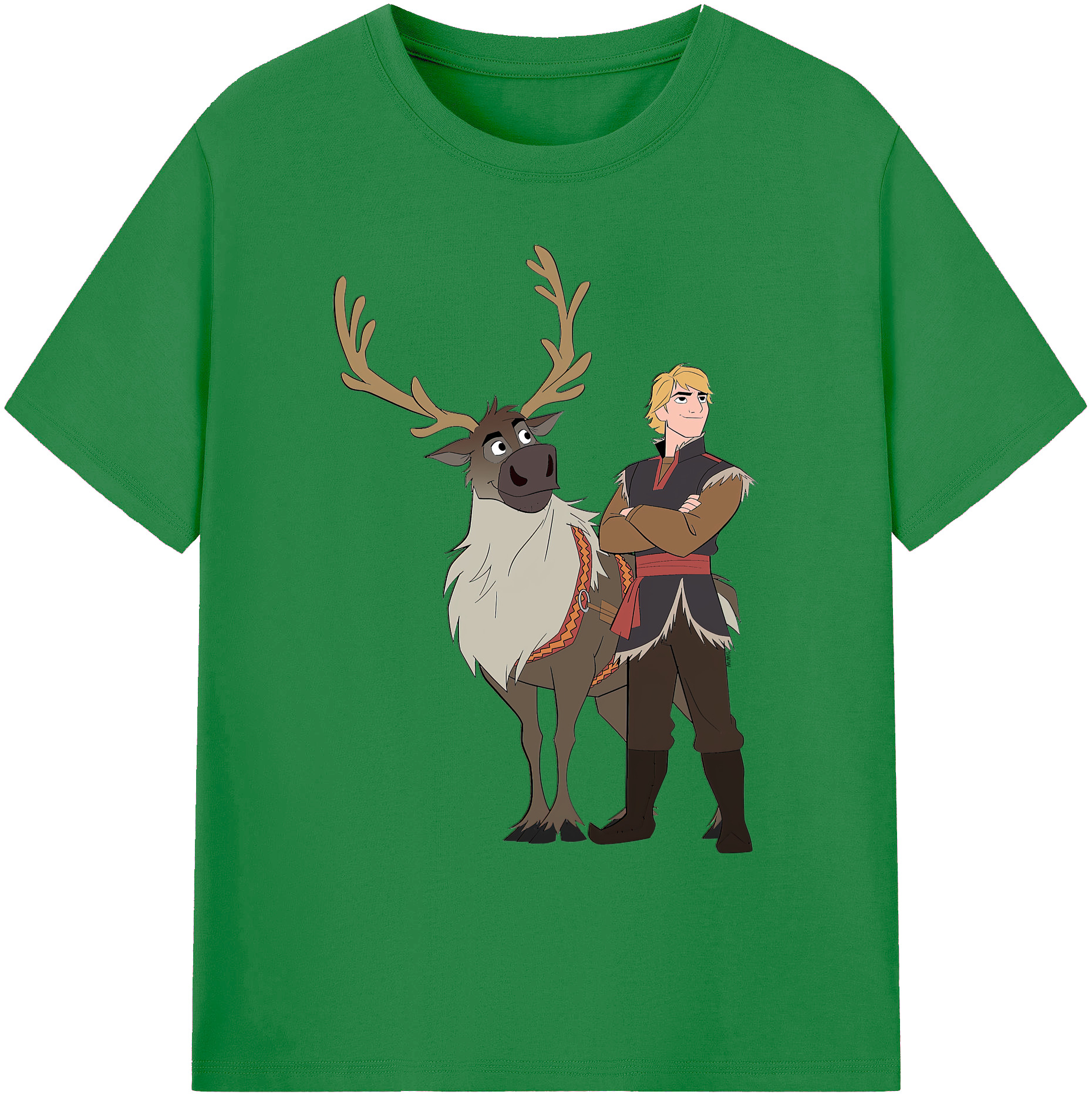 （画像用） アナと雪の女王 アンナ エルサ Frozen Anna Elsa 綿100％ メンズ半袖Tシャツ｜肌触りやわらか＆通気性