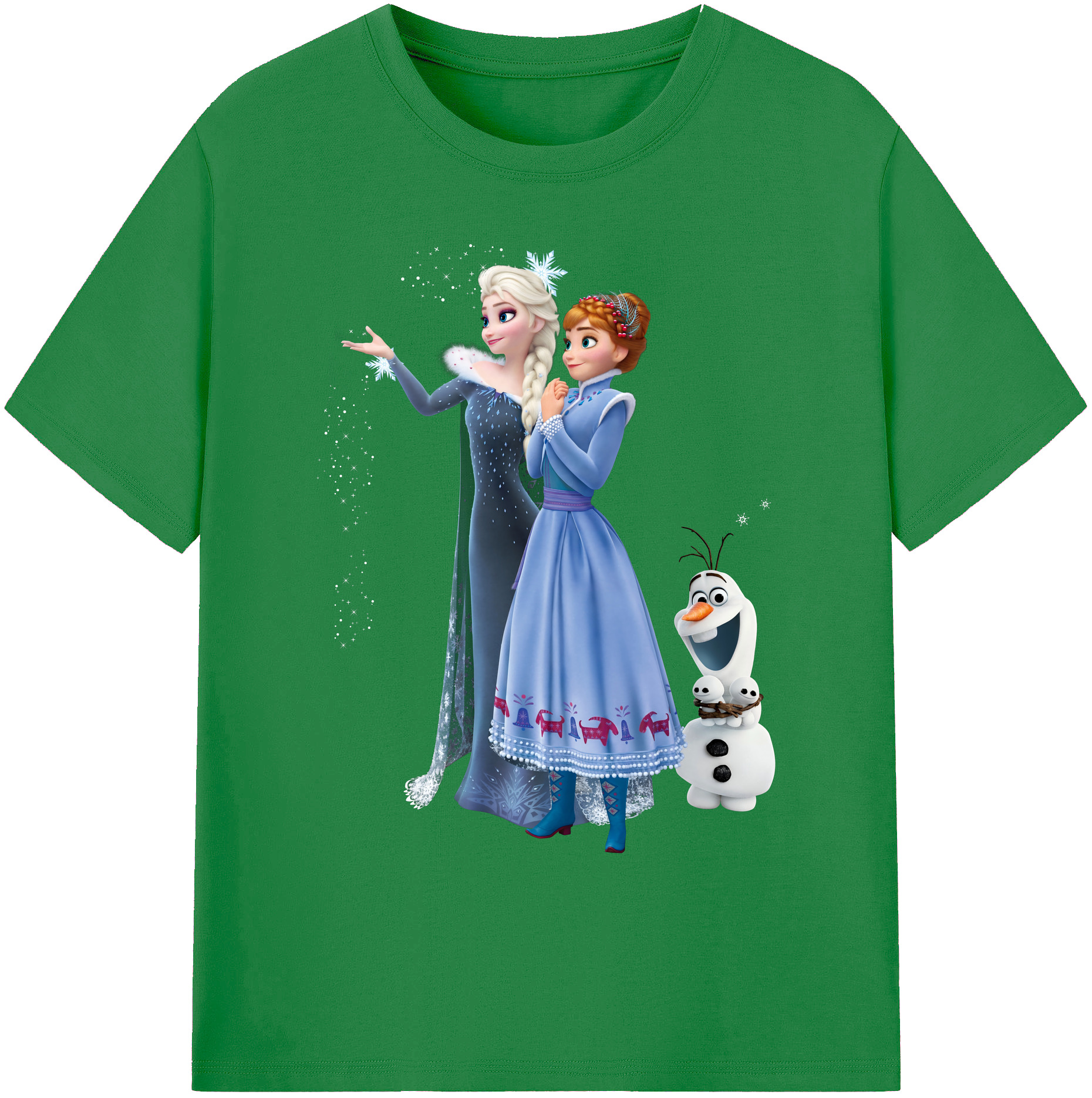 （画像用） アナと雪の女王 アンナ エルサ Frozen Anna Elsa 綿100％ メンズ半袖Tシャツ｜肌触りやわらか＆通気性