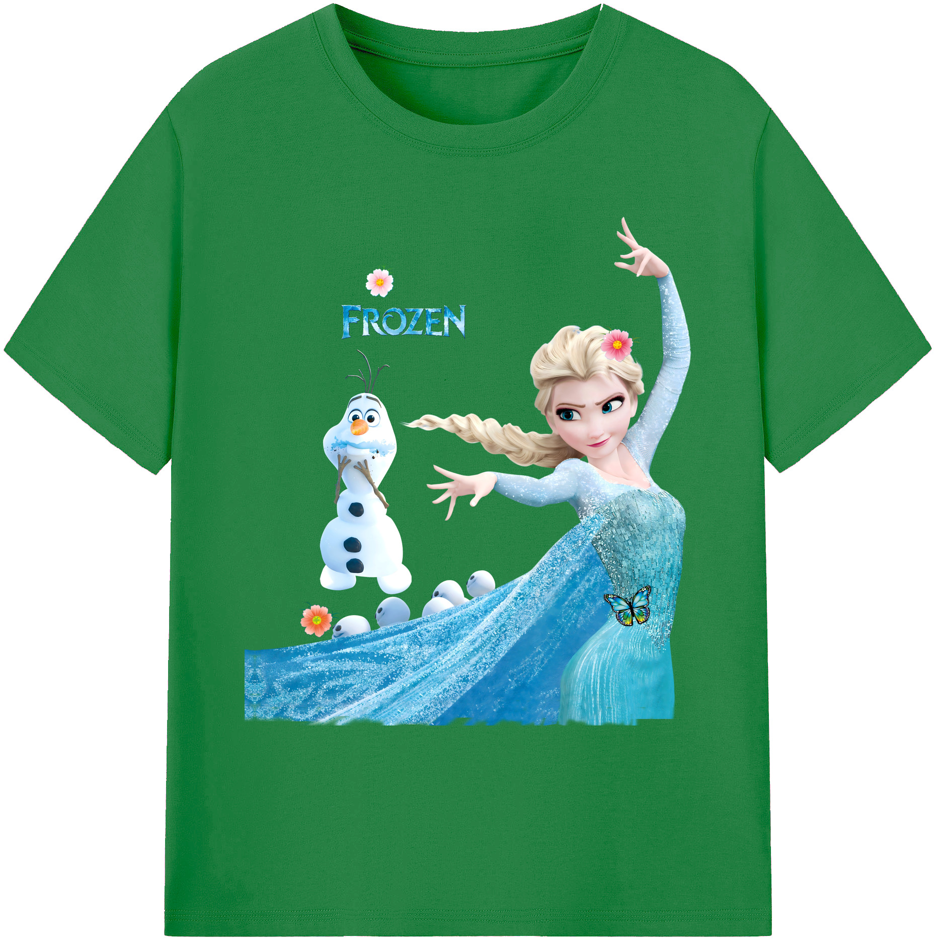 （画像用） アナと雪の女王 アンナ エルサ Frozen Anna Elsa 綿100％ メンズ半袖Tシャツ｜肌触りやわらか＆通気性