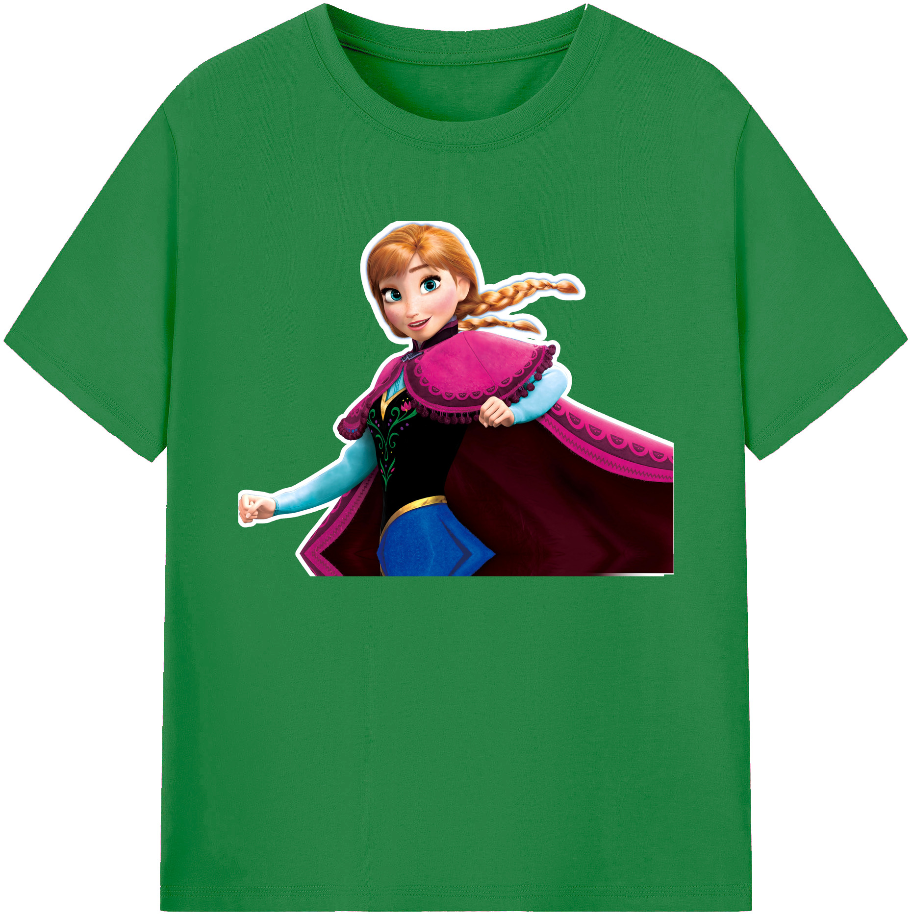 （画像用） アナと雪の女王 アンナ エルサ Frozen Anna Elsa 綿100％ メンズ半袖Tシャツ｜肌触りやわらか＆通気性