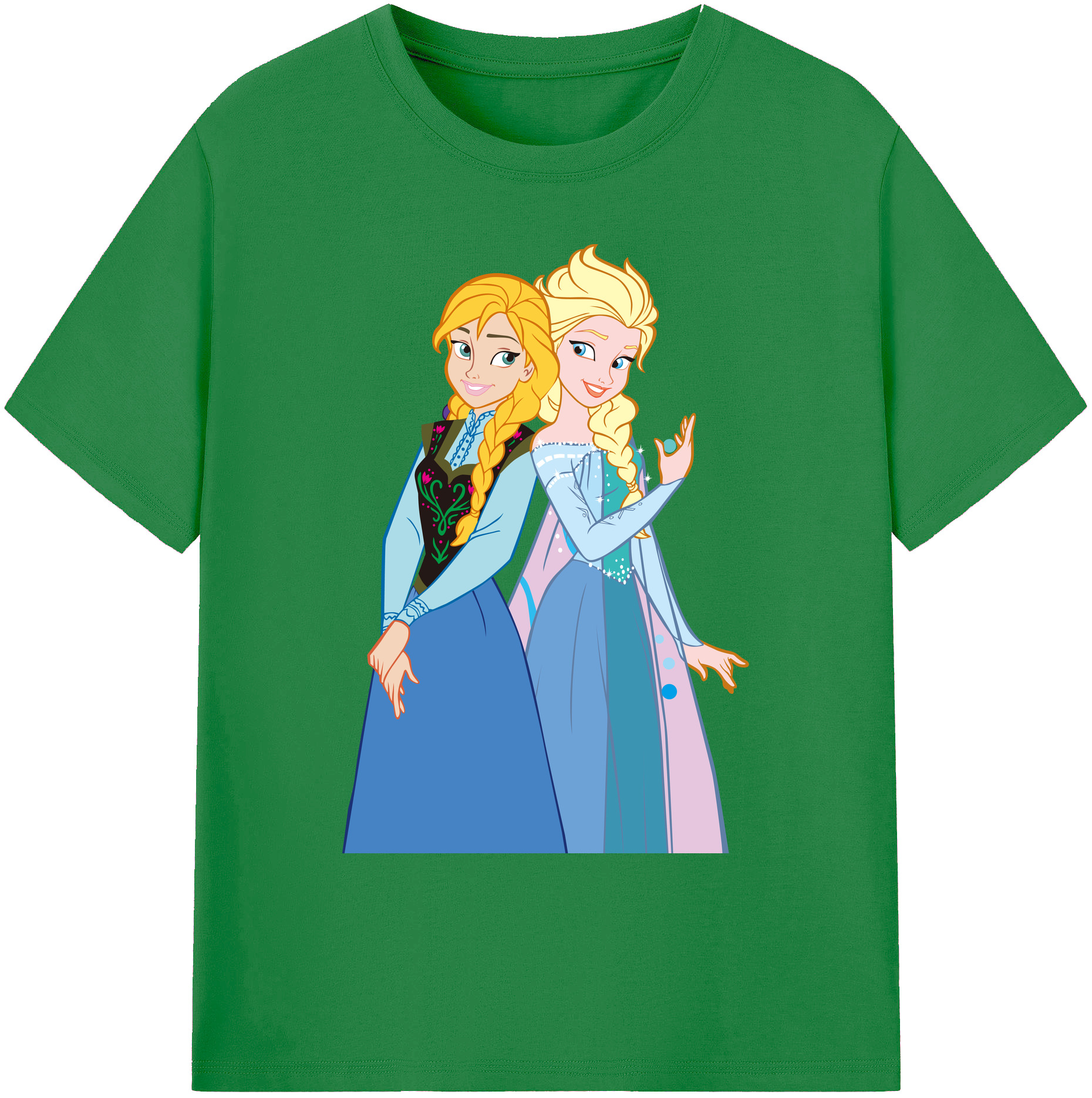 （画像用） アナと雪の女王 アンナ エルサ Frozen Anna Elsa 綿100％ メンズ半袖Tシャツ｜肌触りやわらか＆通気性