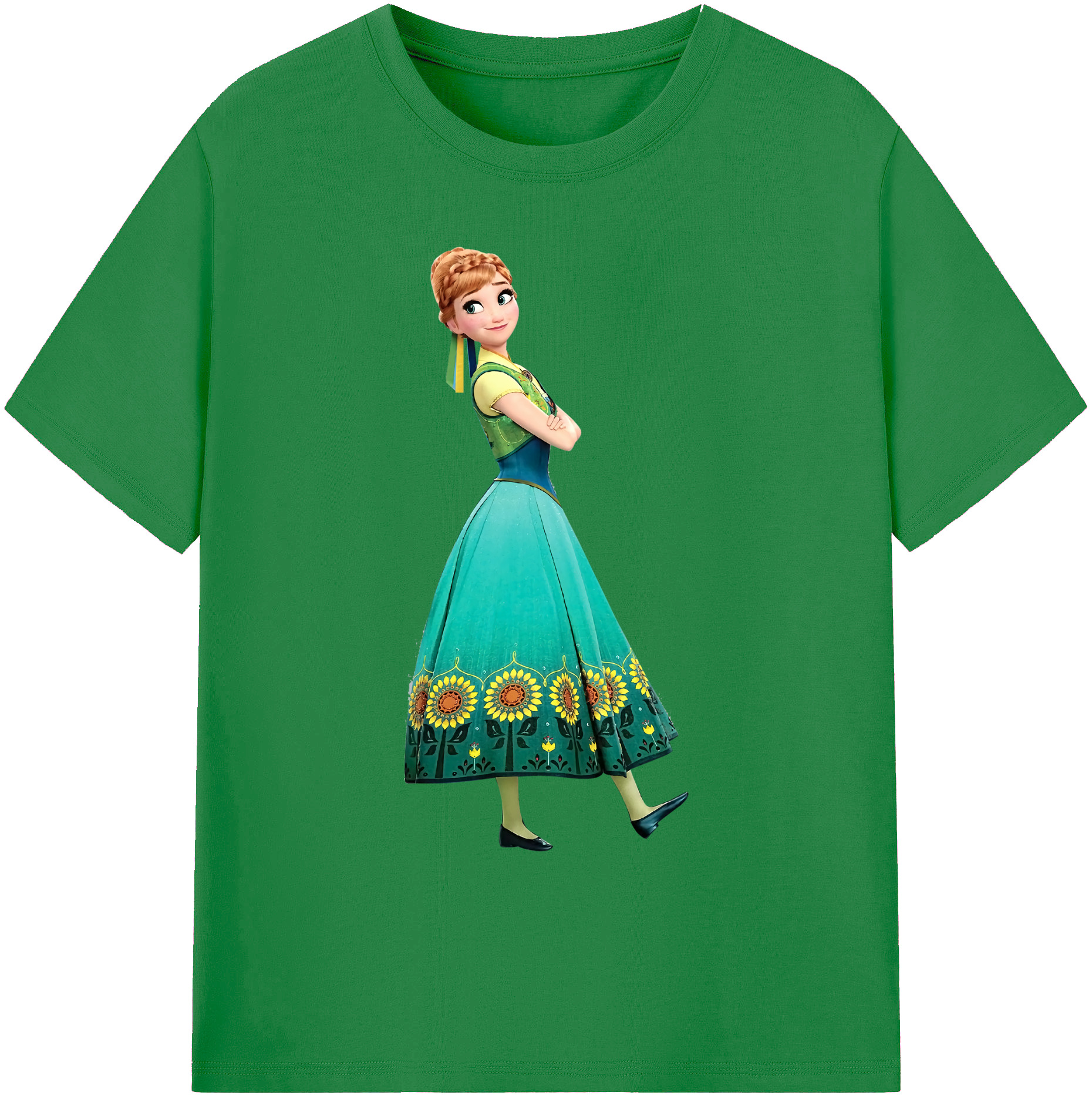 （画像用） アナと雪の女王 アンナ エルサ Frozen Anna Elsa 綿100％ メンズ半袖Tシャツ｜肌触りやわらか＆通気性