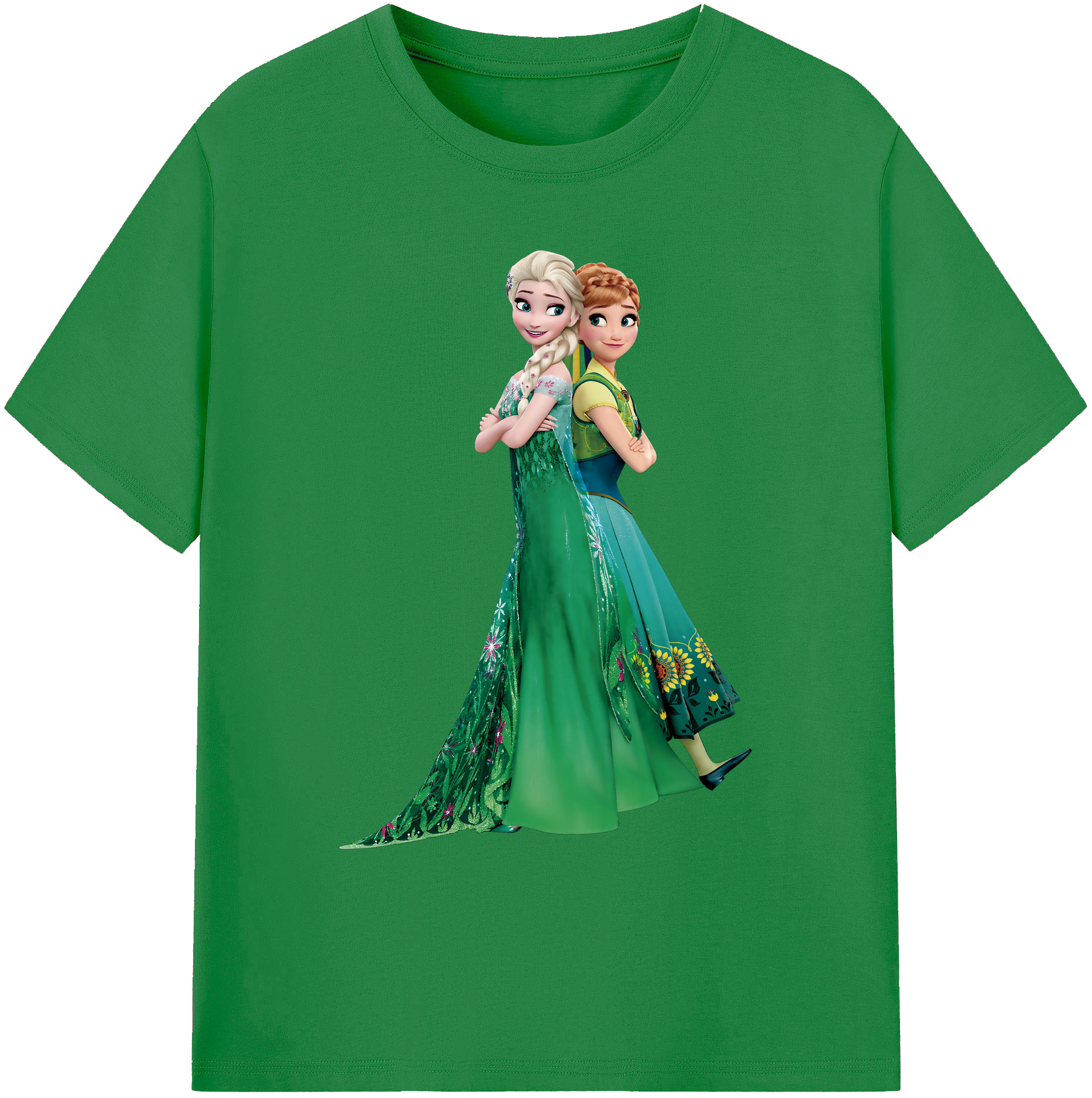 （画像用） アナと雪の女王 アンナ エルサ Frozen Anna Elsa 綿100％ メンズ半袖Tシャツ｜肌触りやわらか＆通気性