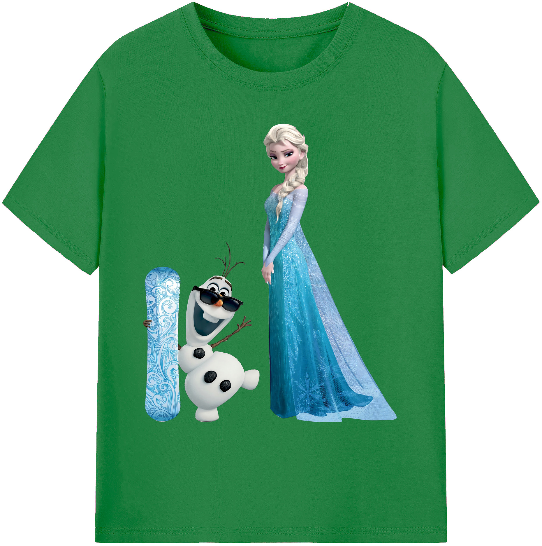 （画像用） アナと雪の女王 アンナ エルサ Frozen Anna Elsa 綿100％ メンズ半袖Tシャツ｜肌触りやわらか＆通気性