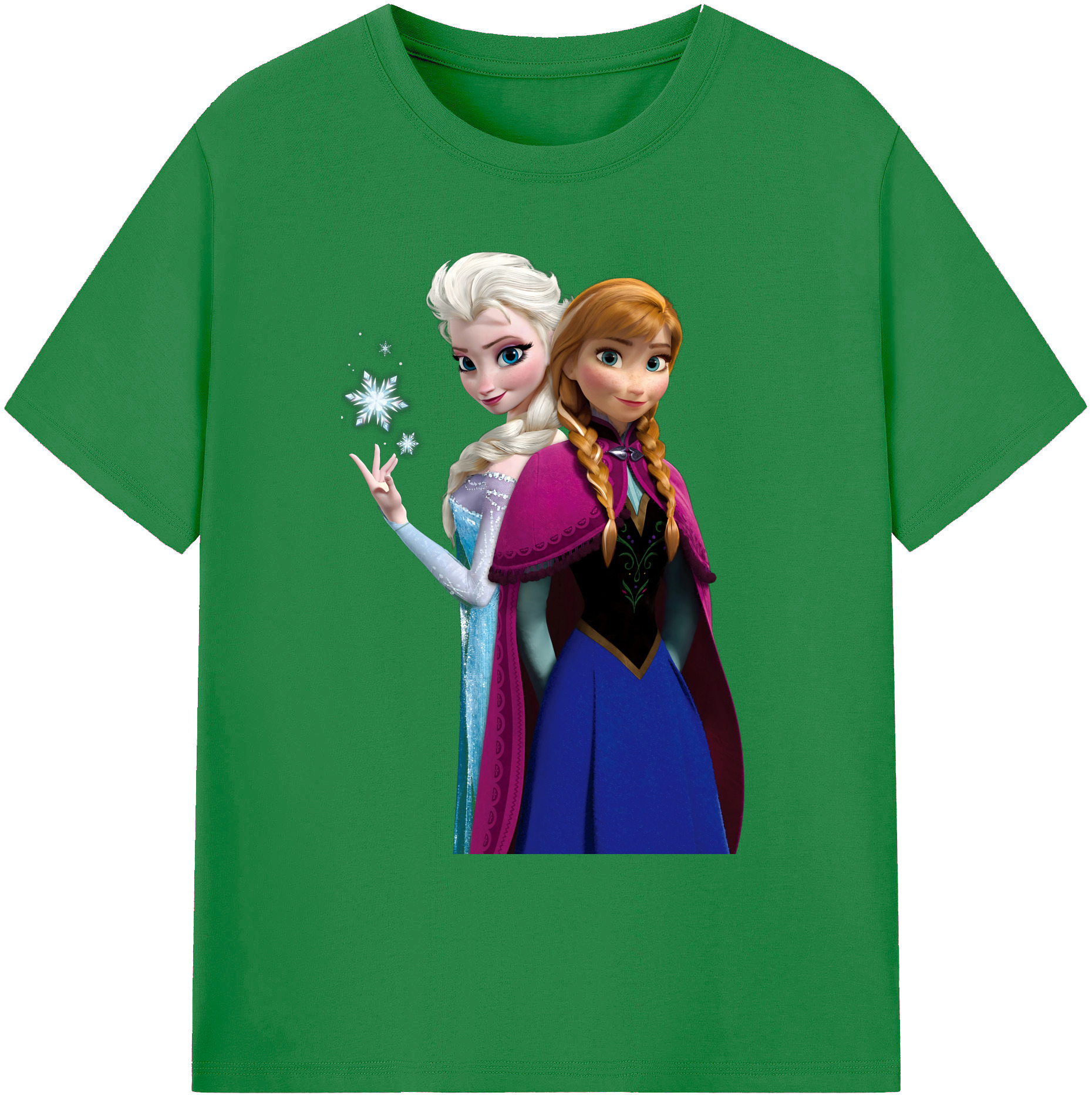 （画像用） アナと雪の女王 アンナ エルサ Frozen Anna Elsa 綿100％ メンズ半袖Tシャツ｜肌触りやわらか＆通気性