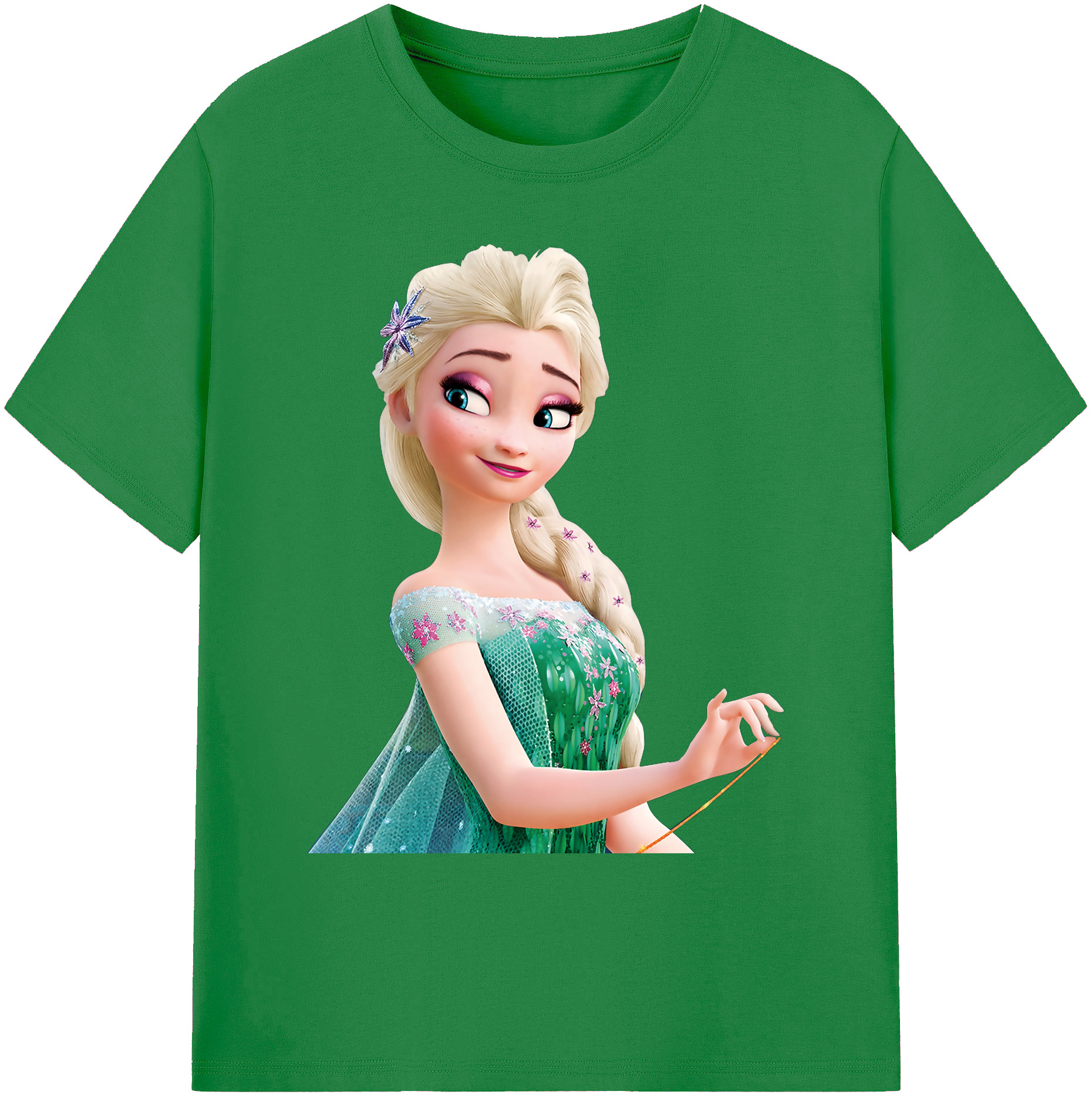 （画像用） アナと雪の女王 アンナ エルサ Frozen Anna Elsa 綿100％ メンズ半袖Tシャツ｜肌触りやわらか＆通気性