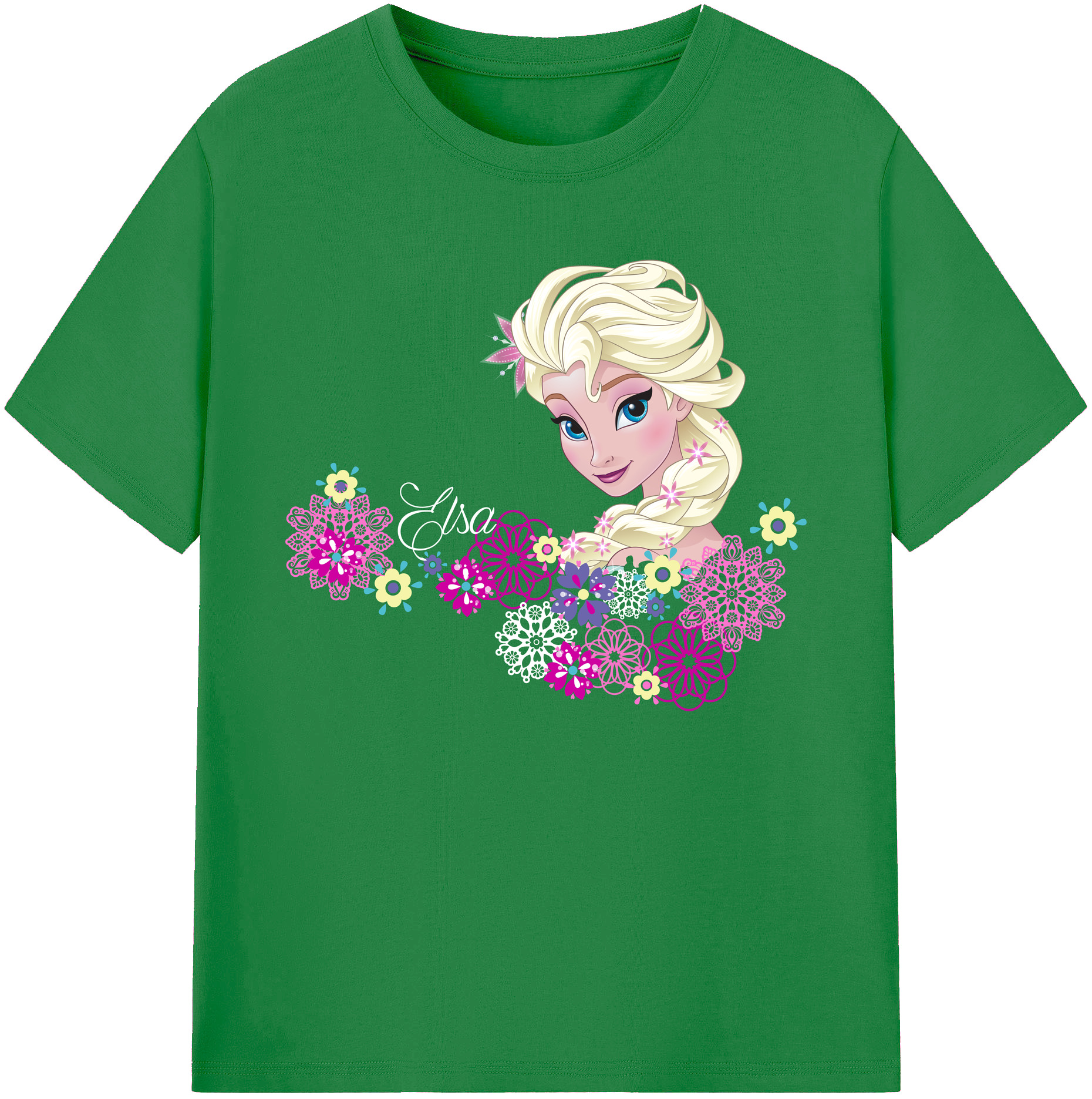 （画像用） アナと雪の女王 アンナ エルサ Frozen Anna Elsa 綿100％ メンズ半袖Tシャツ｜肌触りやわらか＆通気性