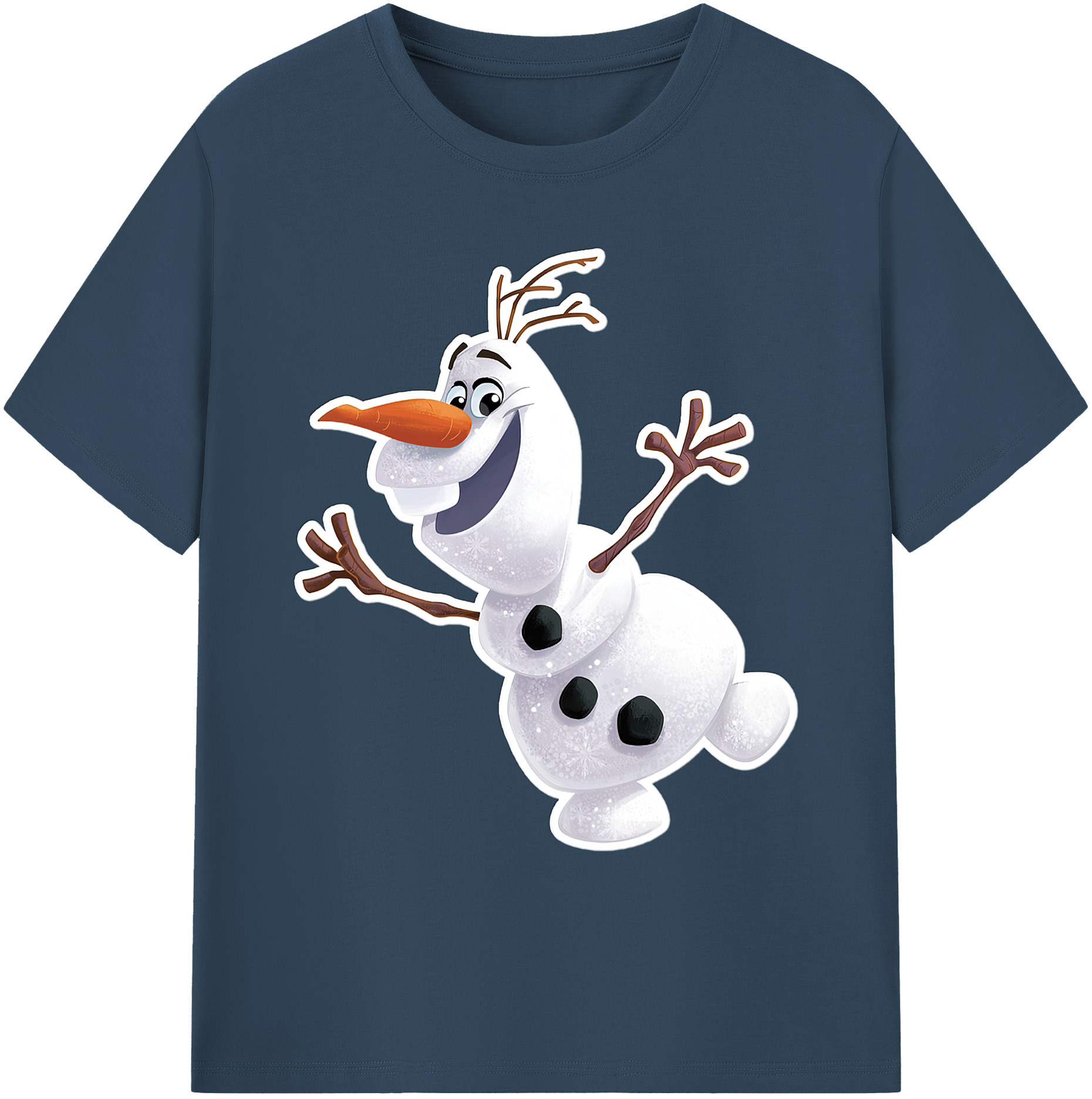 （画像用） アナと雪の女王 アンナ エルサ Frozen Anna Elsa 綿100％ メンズ半袖Tシャツ｜肌触りやわらか＆通気性