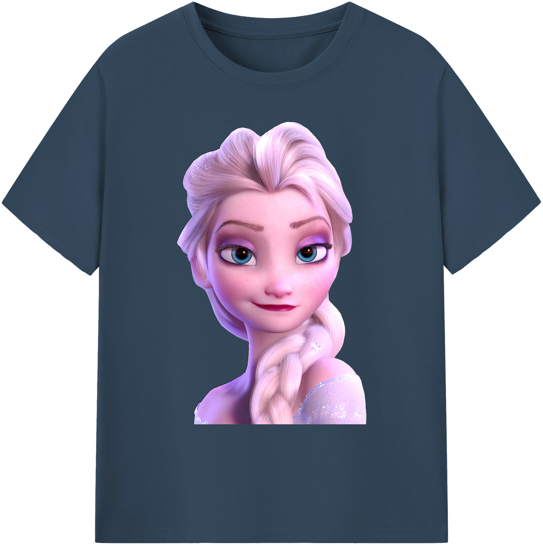 （画像用） アナと雪の女王 アンナ エルサ Frozen Anna Elsa 綿100％ メンズ半袖Tシャツ｜肌触りやわらか＆通気性
