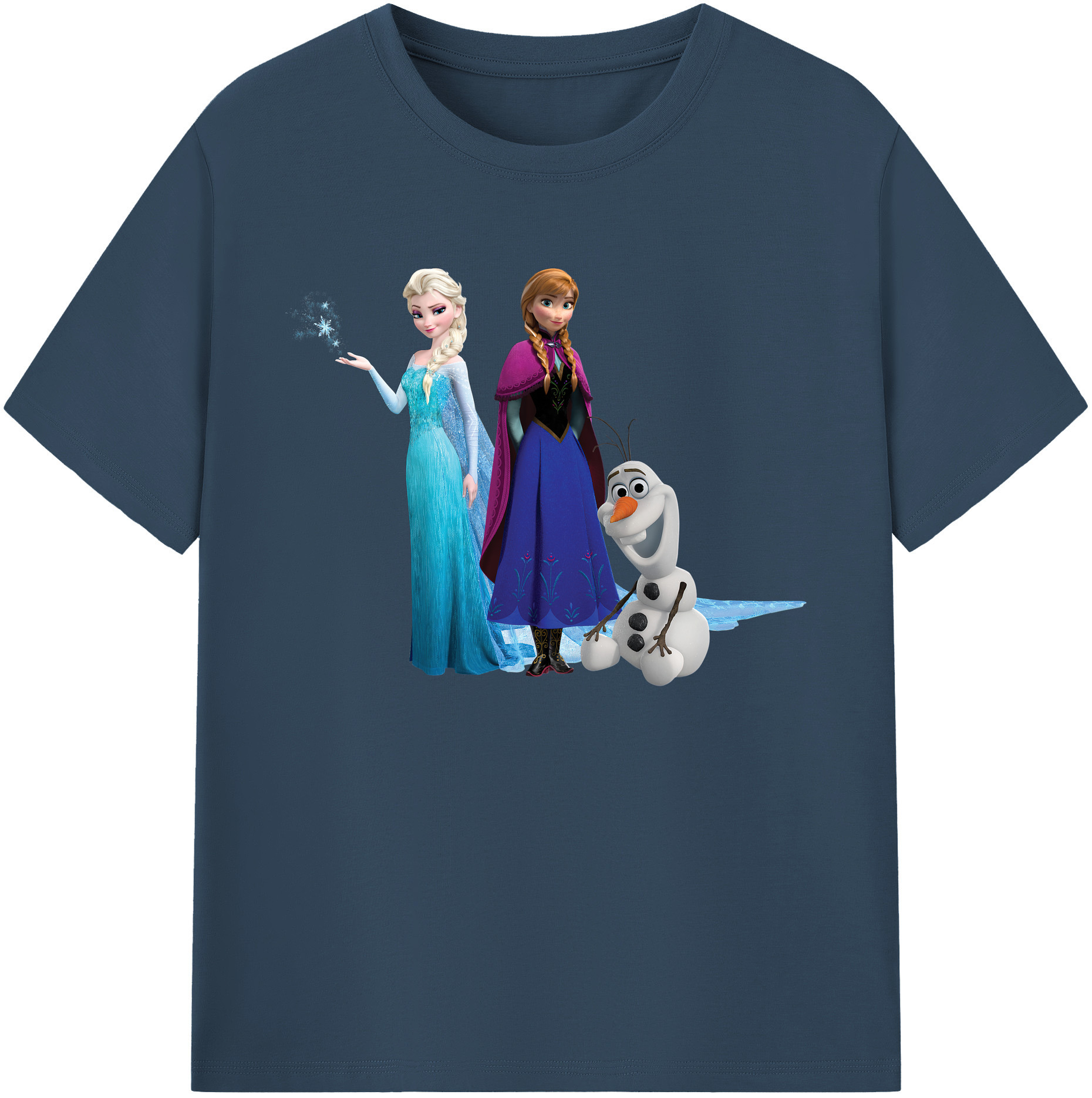 （画像用） アナと雪の女王 アンナ エルサ Frozen Anna Elsa 綿100％ メンズ半袖Tシャツ｜肌触りやわらか＆通気性