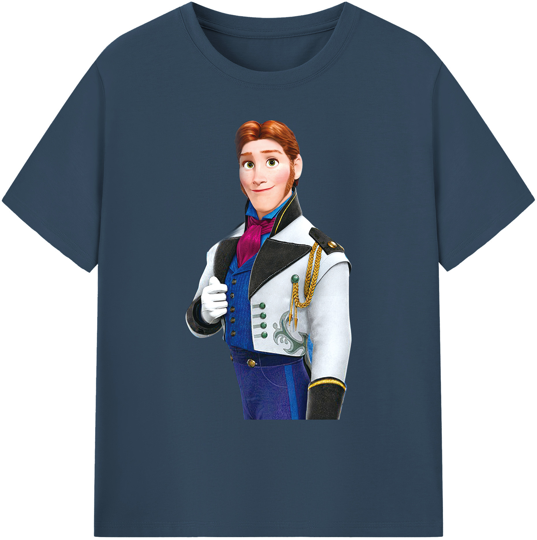 （画像用） アナと雪の女王 アンナ エルサ Frozen Anna Elsa 綿100％ メンズ半袖Tシャツ｜肌触りやわらか＆通気性