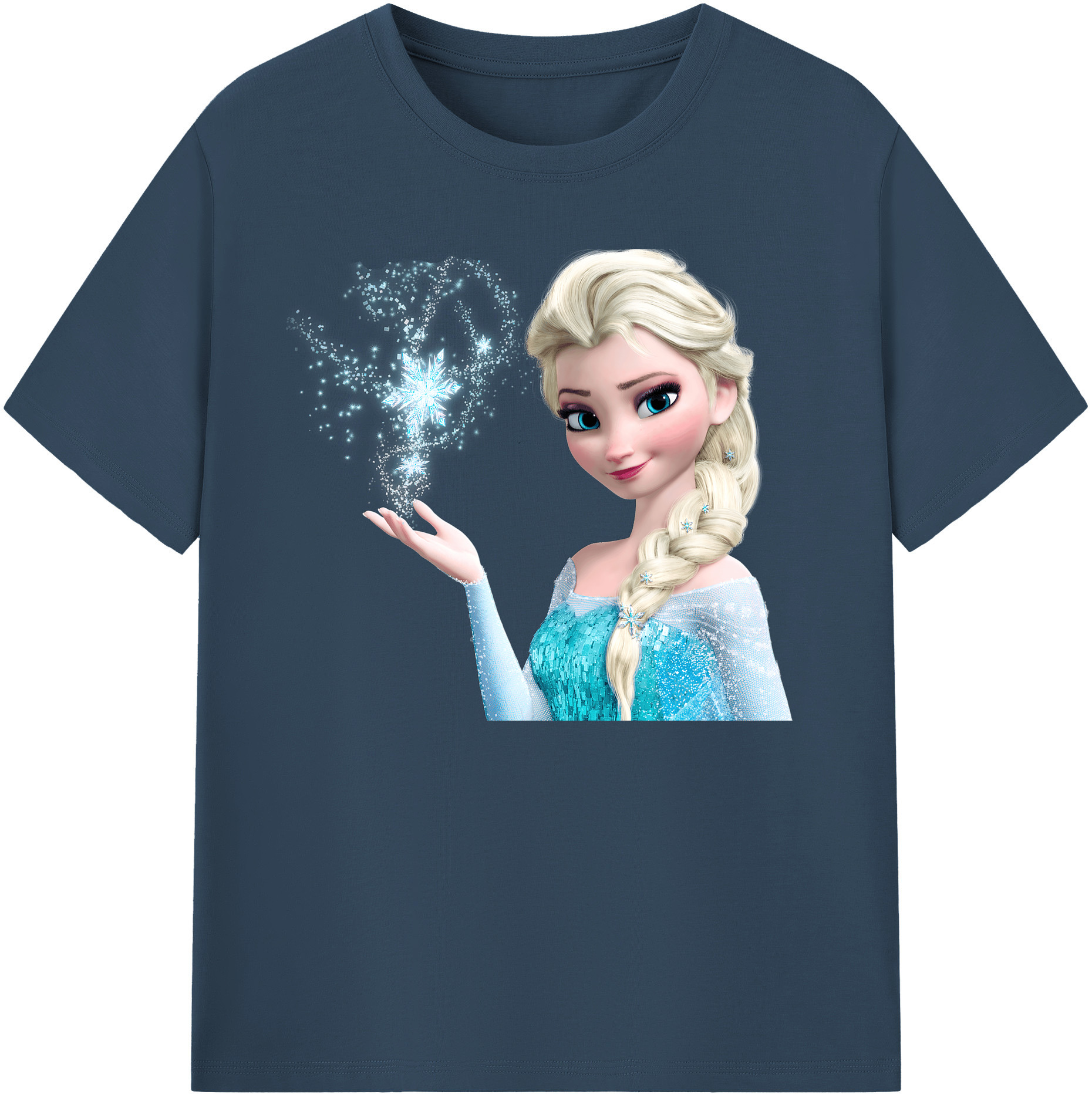 （画像用） アナと雪の女王 アンナ エルサ Frozen Anna Elsa 綿100％ メンズ半袖Tシャツ｜肌触りやわらか＆通気性