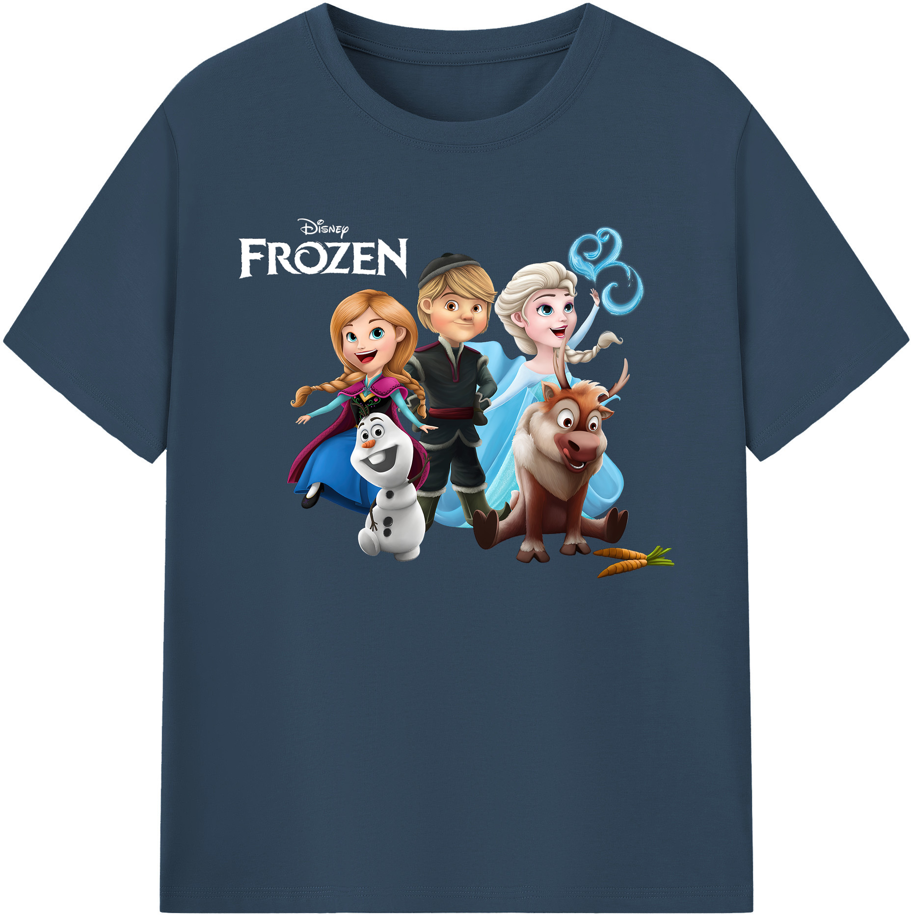 （画像用） アナと雪の女王 アンナ エルサ Frozen Anna Elsa 綿100％ メンズ半袖Tシャツ｜肌触りやわらか＆通気性