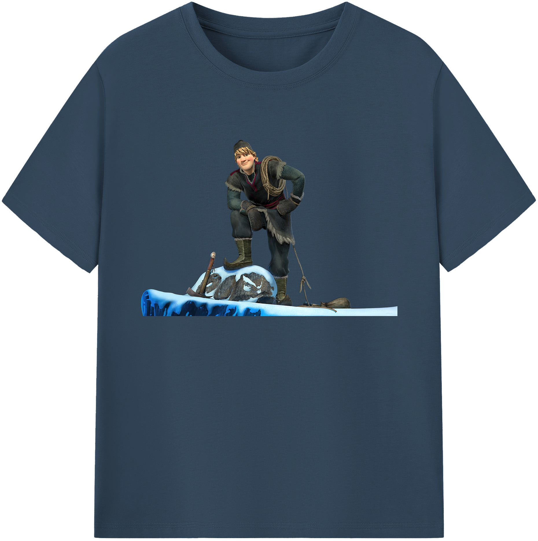 （画像用） アナと雪の女王 アンナ エルサ Frozen Anna Elsa 綿100％ メンズ半袖Tシャツ｜肌触りやわらか＆通気性
