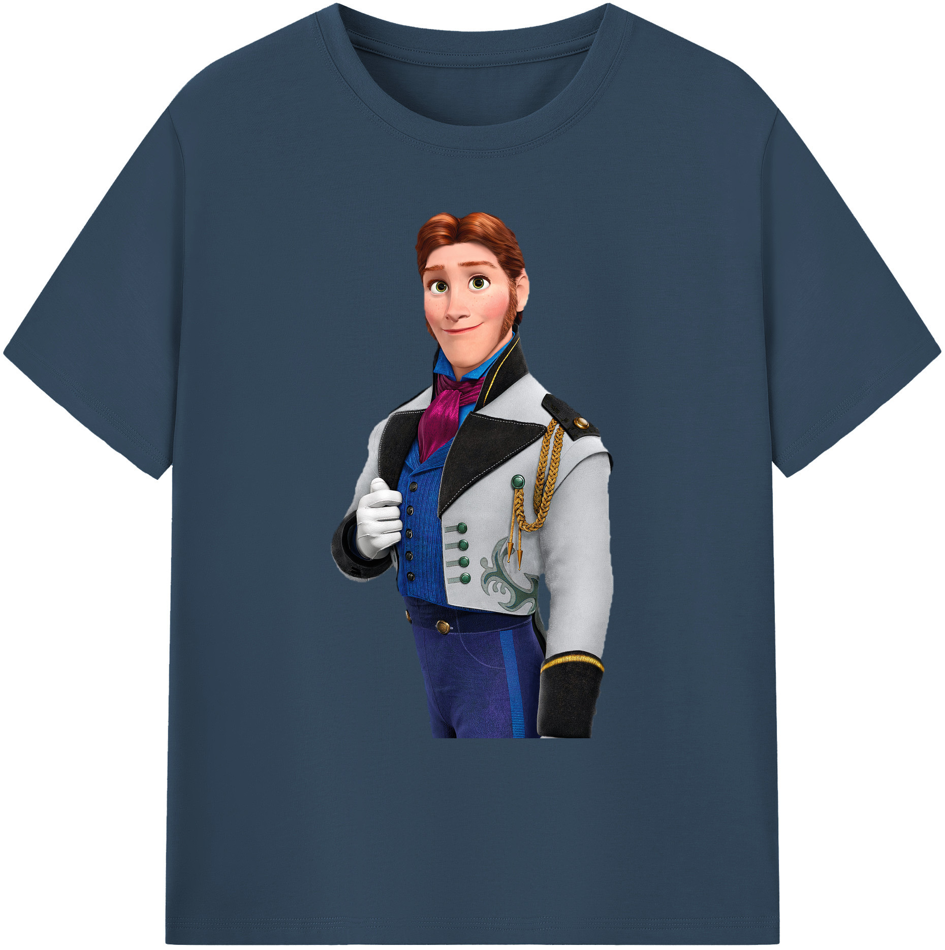 （画像用） アナと雪の女王 アンナ エルサ Frozen Anna Elsa 綿100％ メンズ半袖Tシャツ｜肌触りやわらか＆通気性