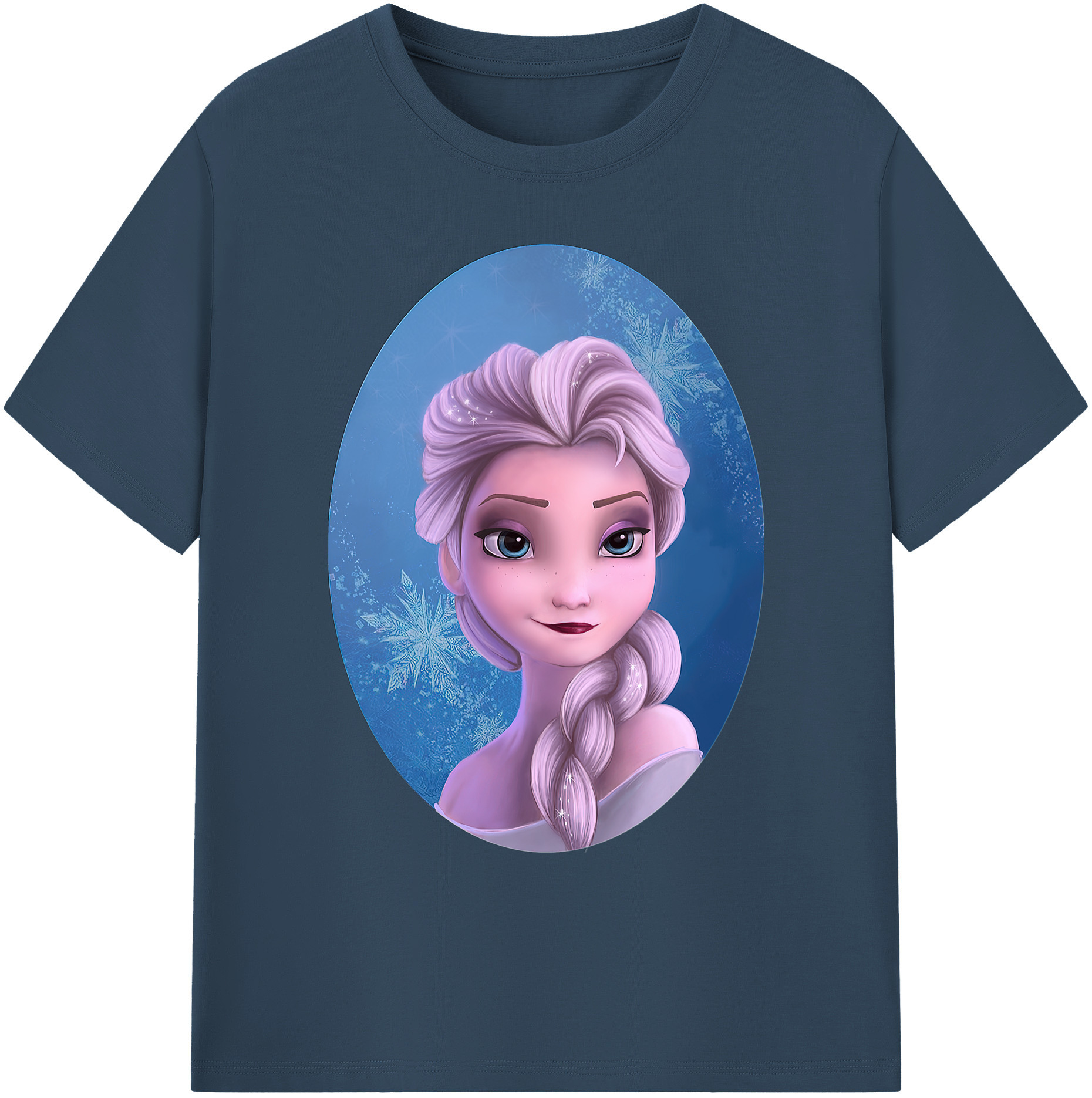 （画像用） アナと雪の女王 アンナ エルサ Frozen Anna Elsa 綿100％ メンズ半袖Tシャツ｜肌触りやわらか＆通気性