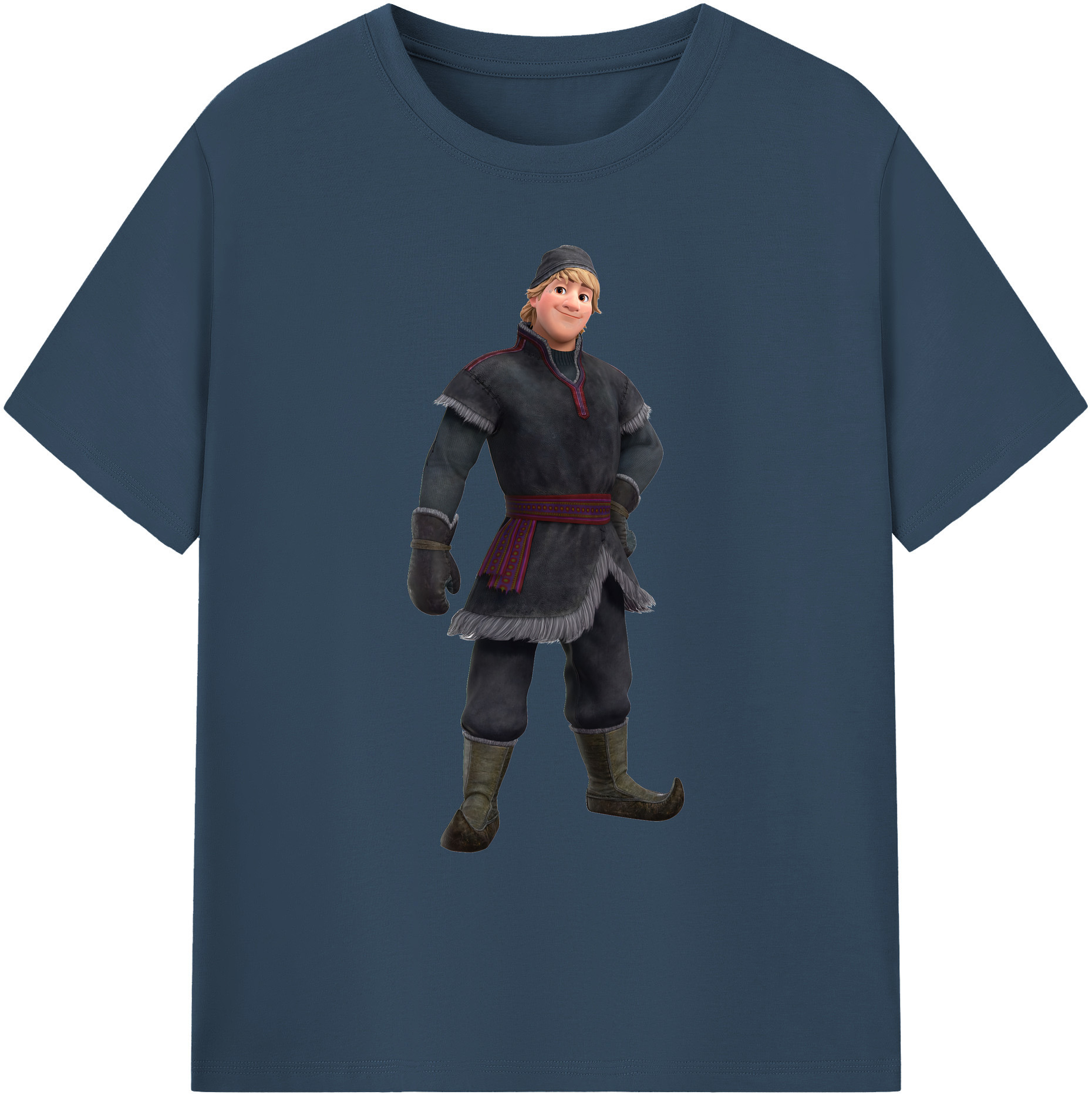 （画像用） アナと雪の女王 アンナ エルサ Frozen Anna Elsa 綿100％ メンズ半袖Tシャツ｜肌触りやわらか＆通気性