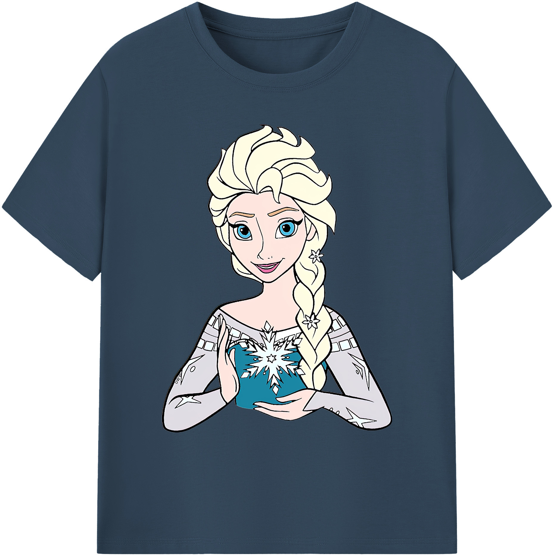 （画像用） アナと雪の女王 アンナ エルサ Frozen Anna Elsa 綿100％ メンズ半袖Tシャツ｜肌触りやわらか＆通気性