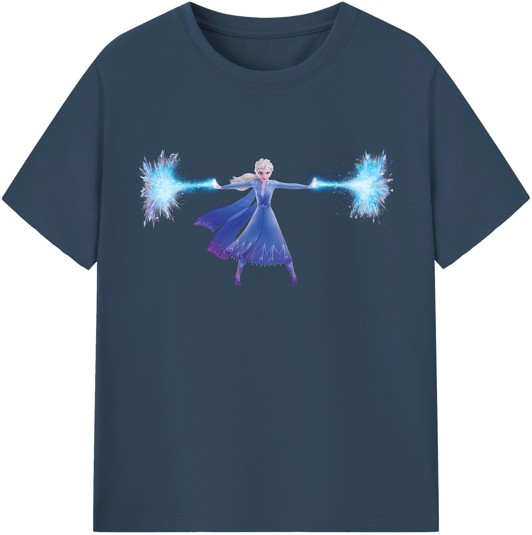 （画像用） アナと雪の女王 アンナ エルサ Frozen Anna Elsa 綿100％ メンズ半袖Tシャツ｜肌触りやわらか＆通気性