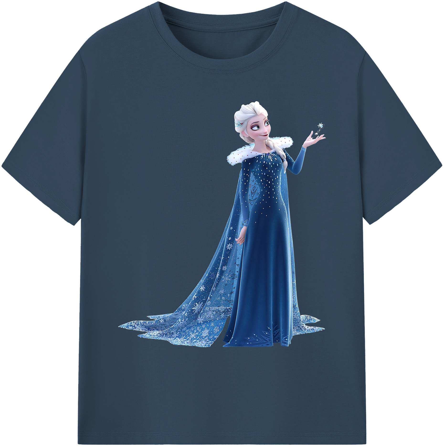 （画像用） アナと雪の女王 アンナ エルサ Frozen Anna Elsa 綿100％ メンズ半袖Tシャツ｜肌触りやわらか＆通気性