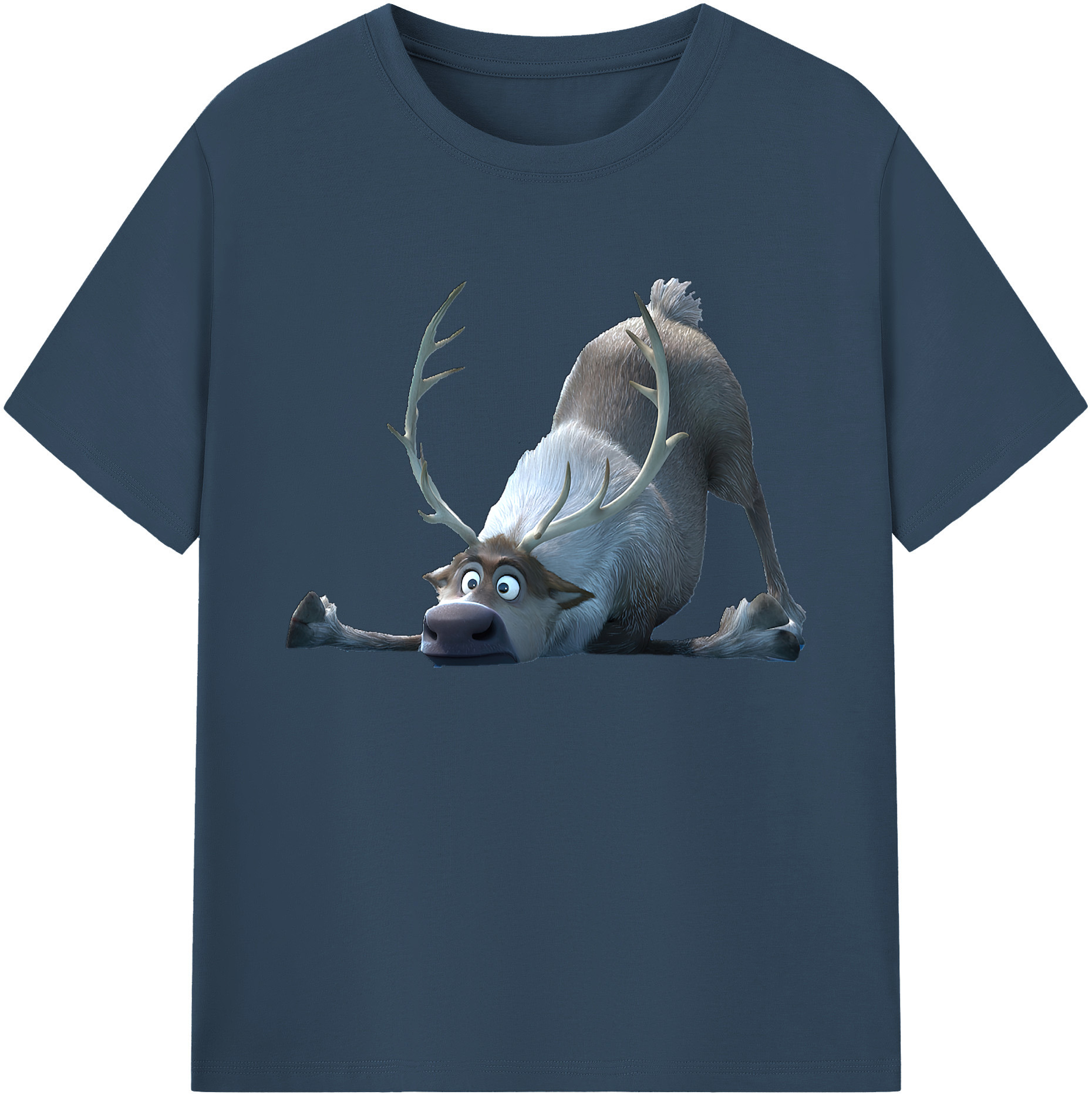 （画像用） アナと雪の女王 アンナ エルサ Frozen Anna Elsa 綿100％ メンズ半袖Tシャツ｜肌触りやわらか＆通気性