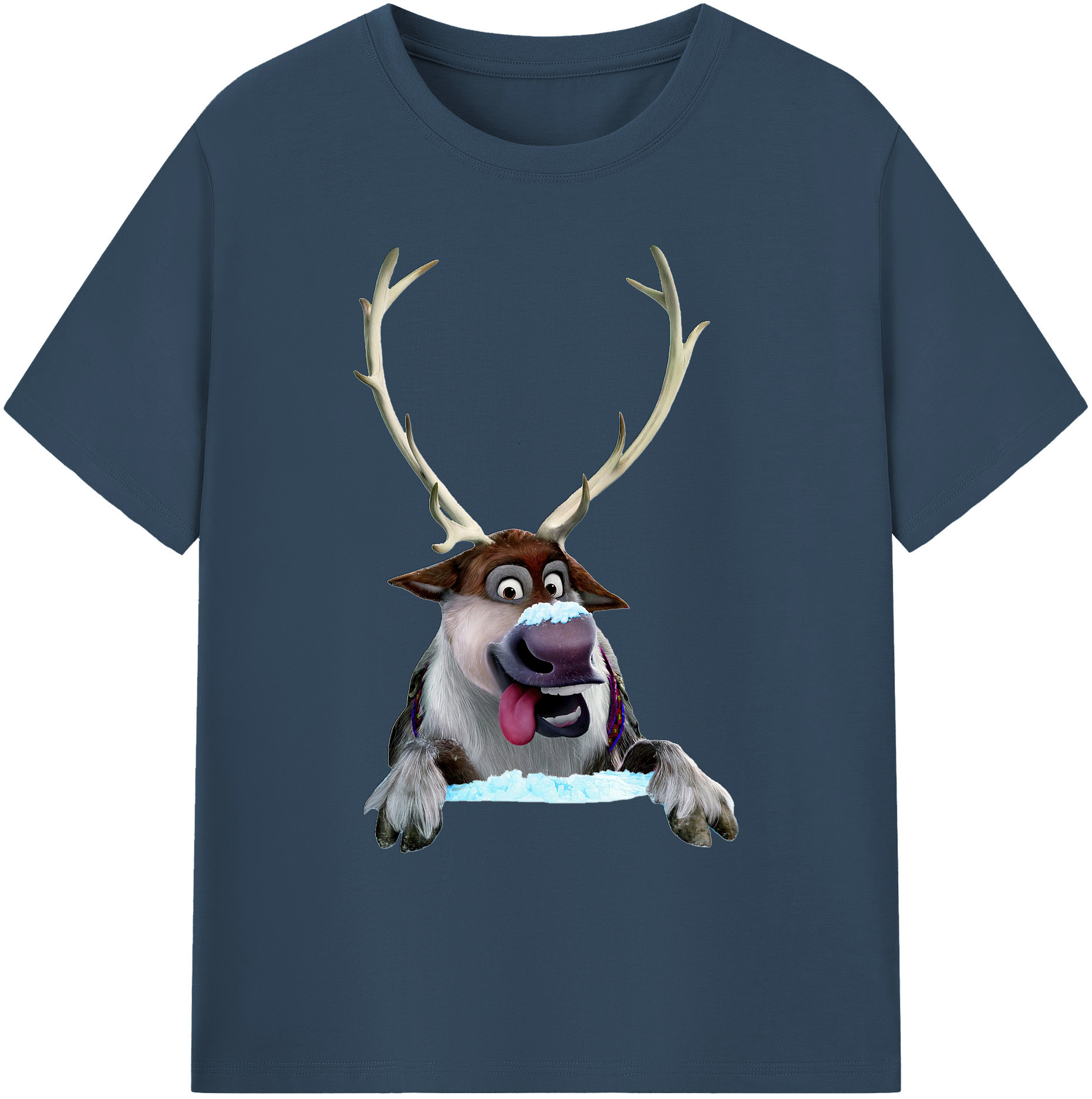 （画像用） アナと雪の女王 アンナ エルサ Frozen Anna Elsa 綿100％ メンズ半袖Tシャツ｜肌触りやわらか＆通気性