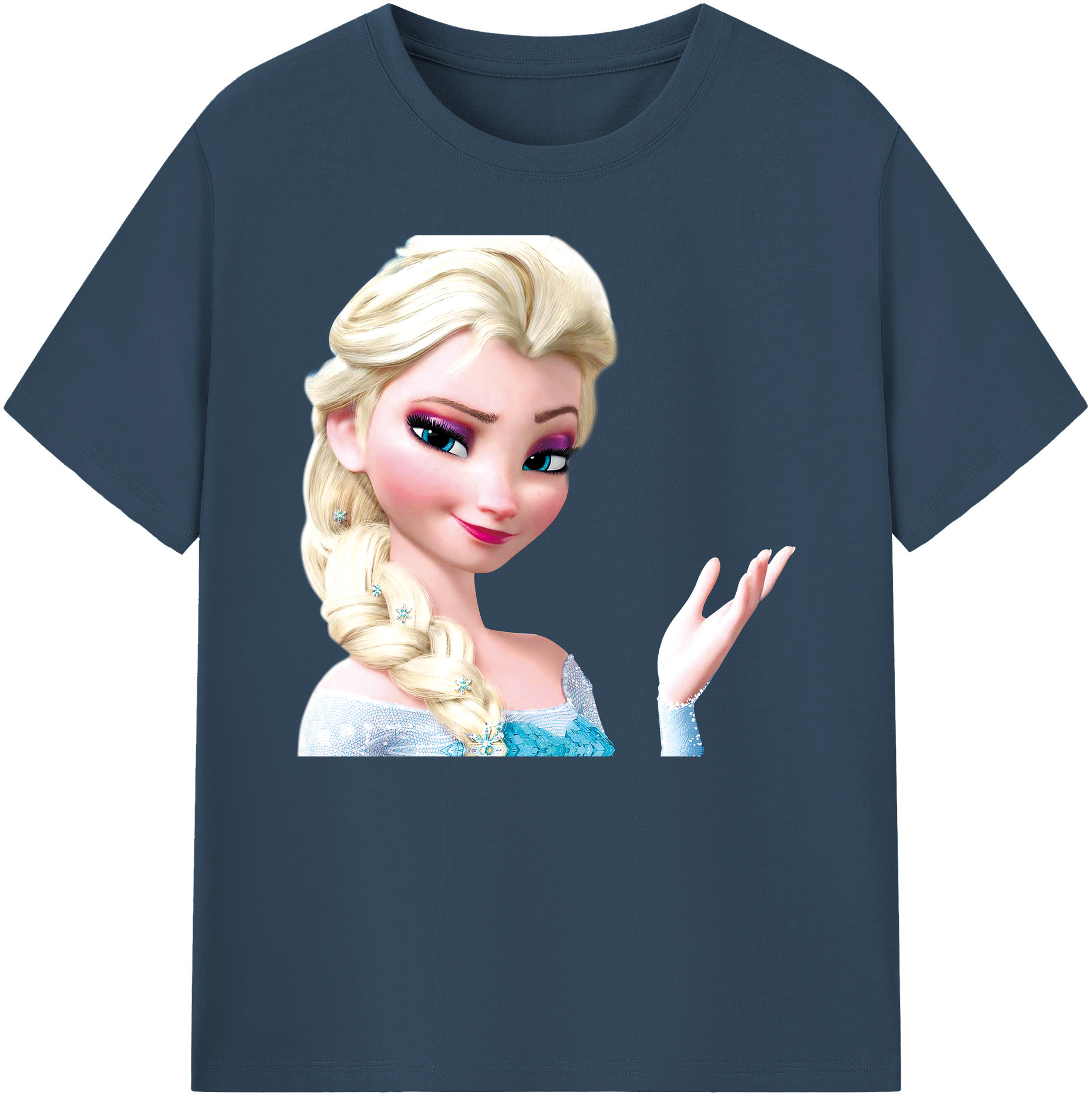 （画像用） アナと雪の女王 アンナ エルサ Frozen Anna Elsa 綿100％ メンズ半袖Tシャツ｜肌触りやわらか＆通気性