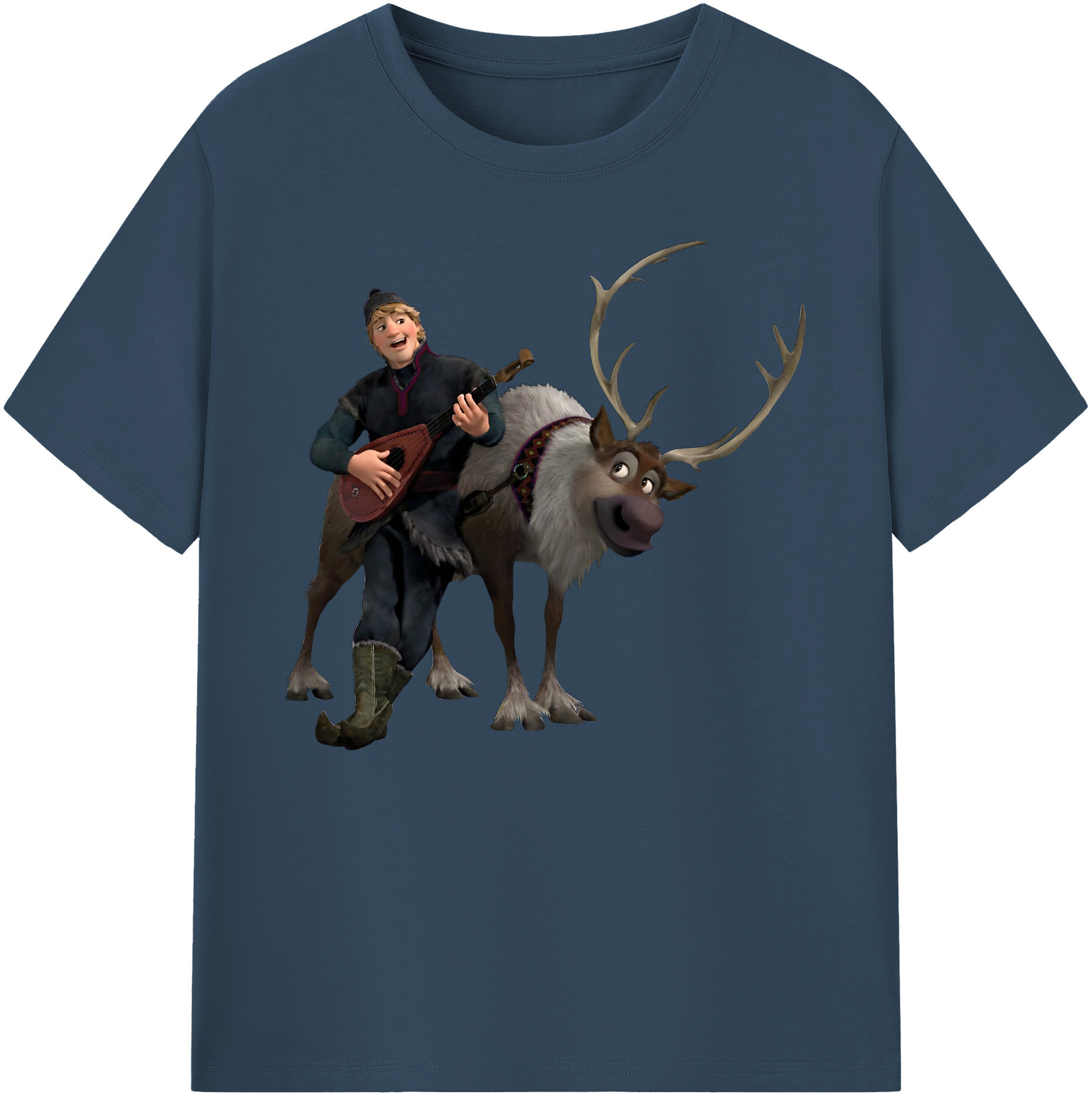 （画像用） アナと雪の女王 アンナ エルサ Frozen Anna Elsa 綿100％ メンズ半袖Tシャツ｜肌触りやわらか＆通気性