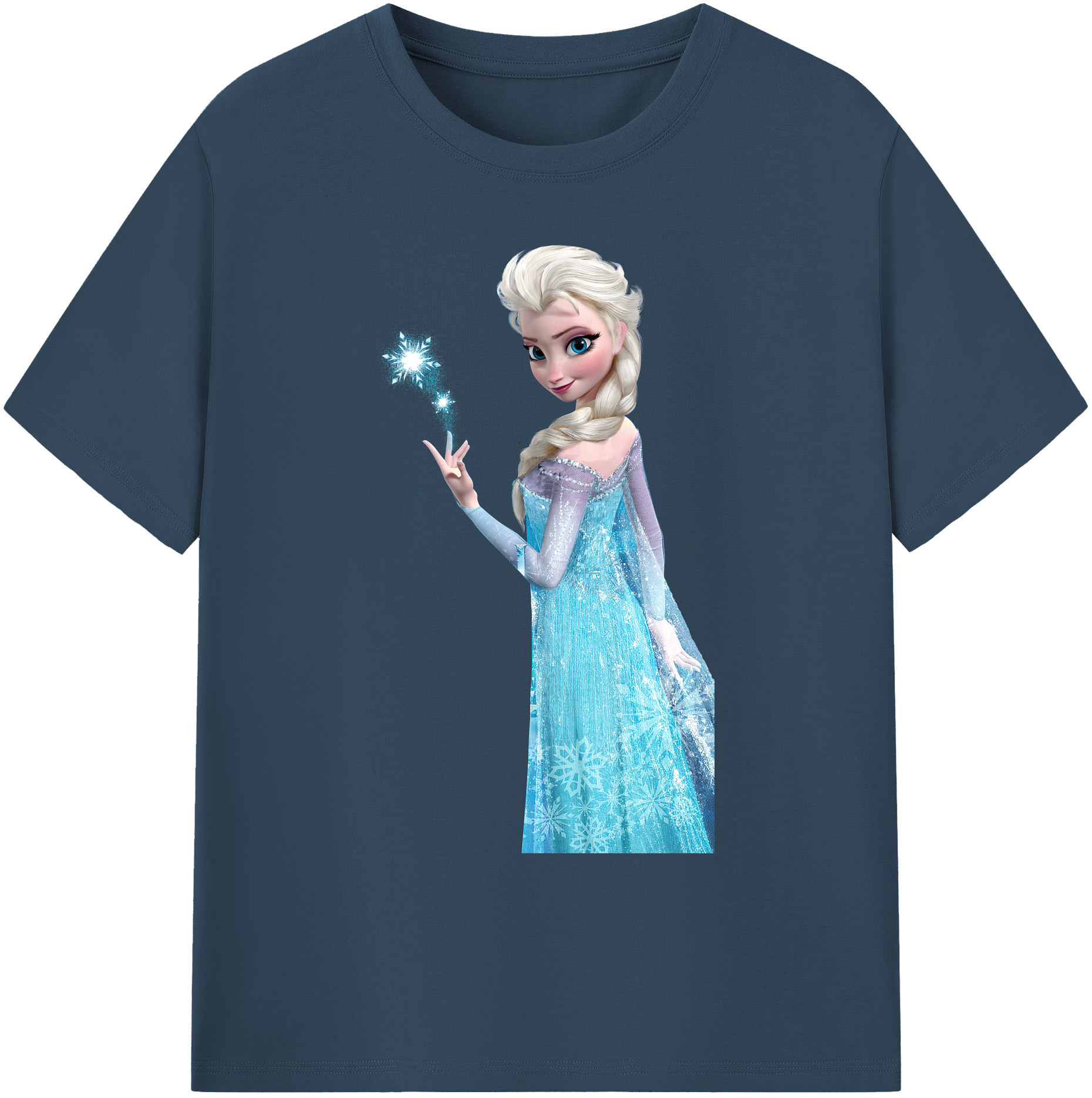 （画像用） アナと雪の女王 アンナ エルサ Frozen Anna Elsa 綿100％ メンズ半袖Tシャツ｜肌触りやわらか＆通気性