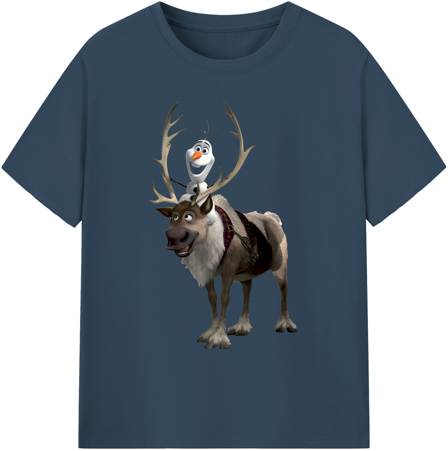 （画像用） アナと雪の女王 アンナ エルサ Frozen Anna Elsa 綿100％ メンズ半袖Tシャツ｜肌触りやわらか＆通気性