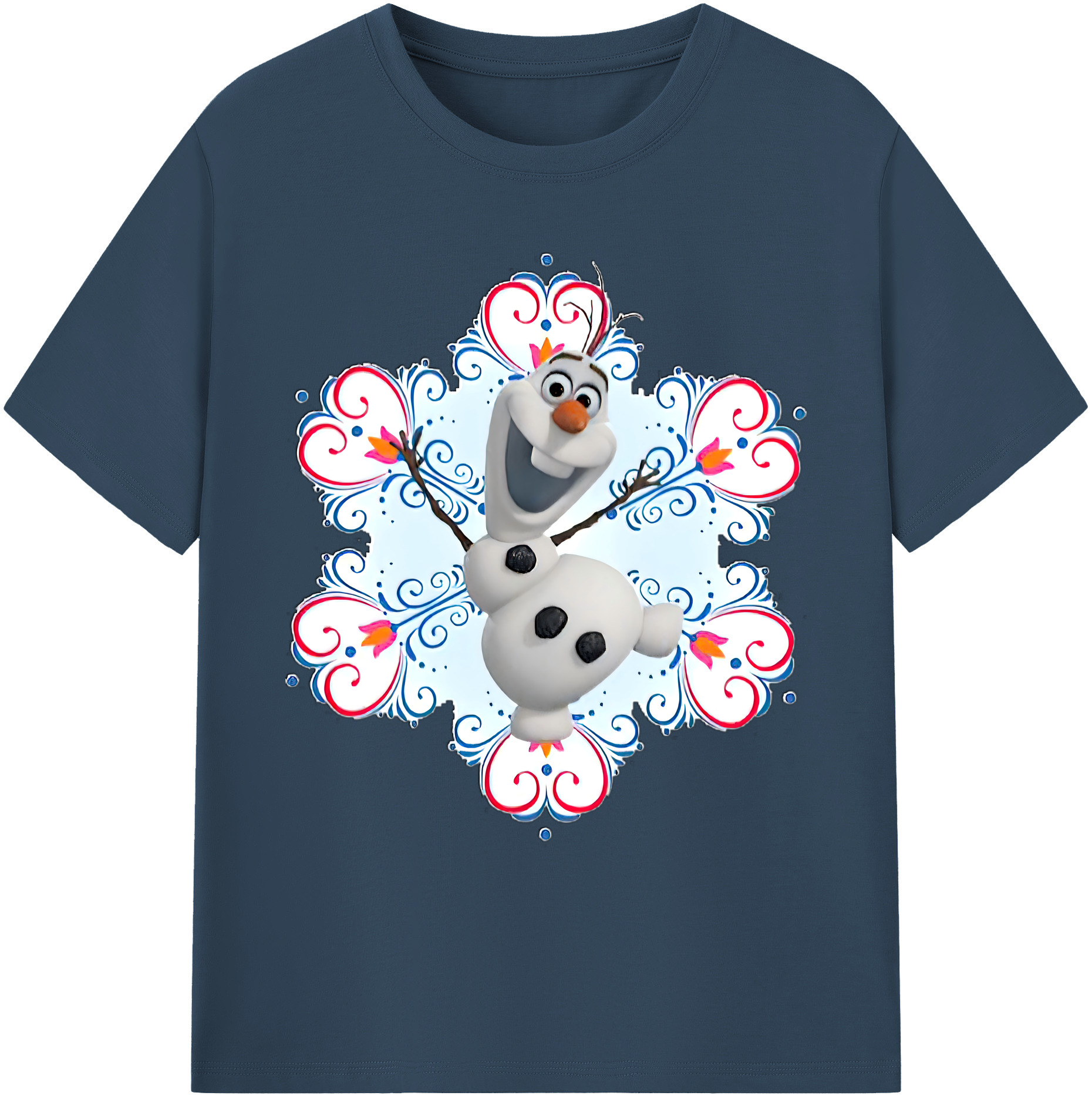 （画像用） アナと雪の女王 アンナ エルサ Frozen Anna Elsa 綿100％ メンズ半袖Tシャツ｜肌触りやわらか＆通気性