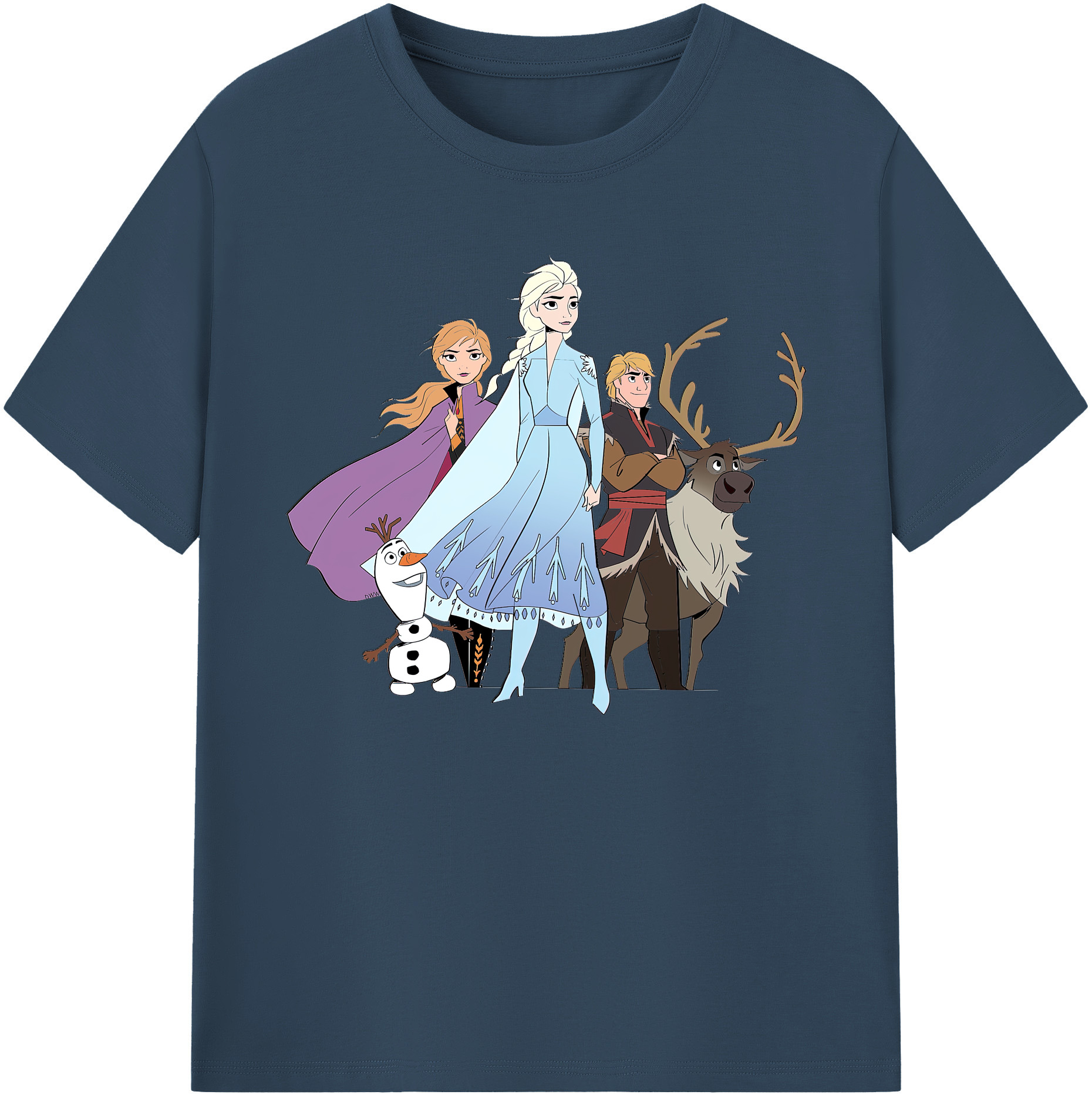 （画像用） アナと雪の女王 アンナ エルサ Frozen Anna Elsa 綿100％ メンズ半袖Tシャツ｜肌触りやわらか＆通気性