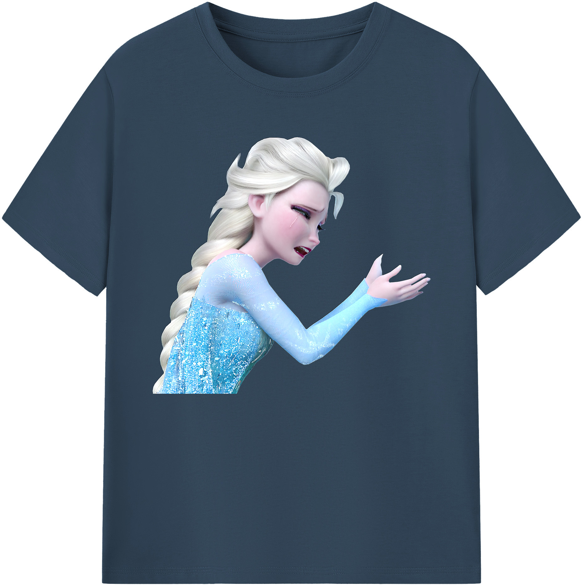 （画像用） アナと雪の女王 アンナ エルサ Frozen Anna Elsa 綿100％ メンズ半袖Tシャツ｜肌触りやわらか＆通気性