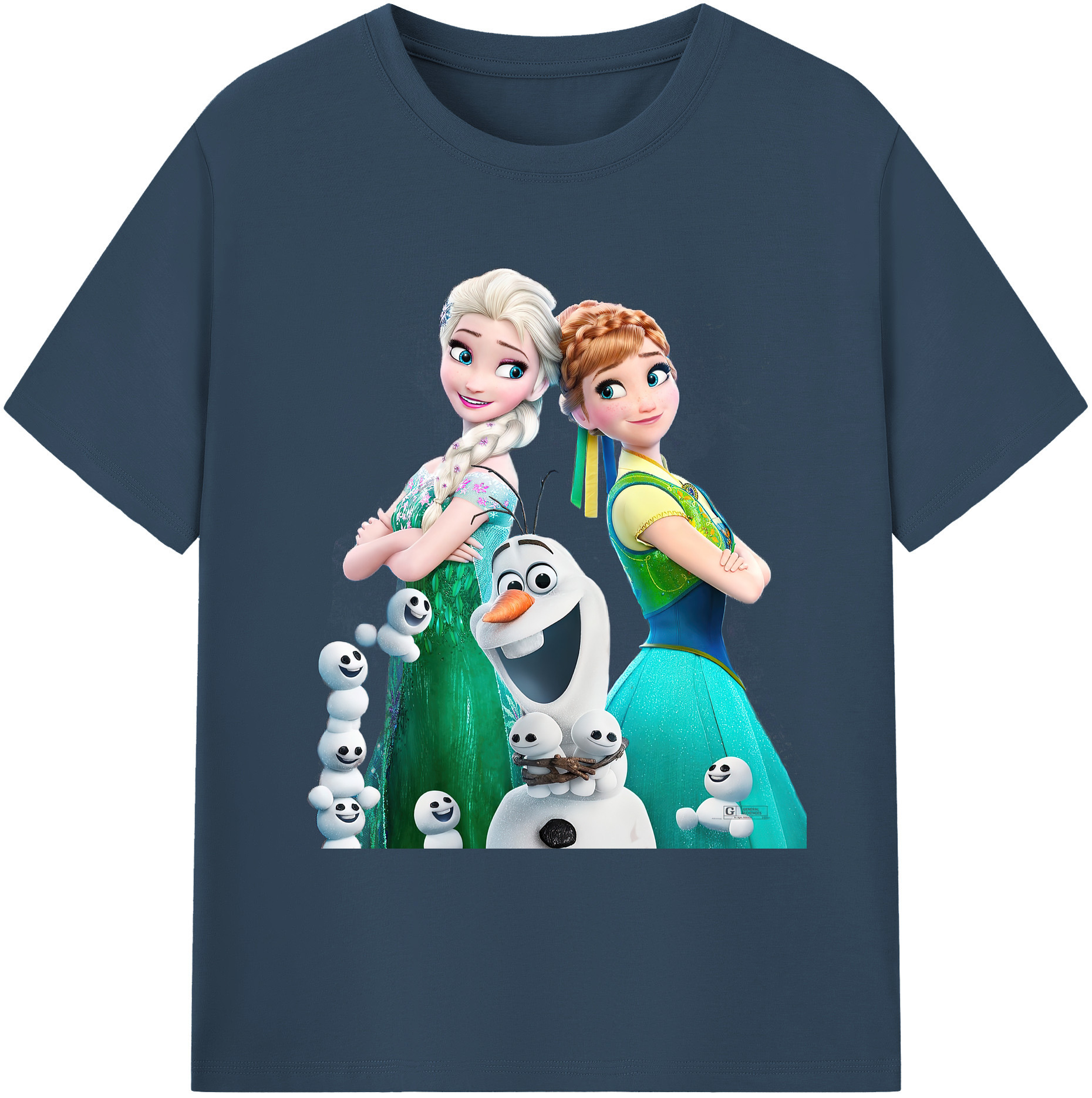 （画像用） アナと雪の女王 アンナ エルサ Frozen Anna Elsa 綿100％ メンズ半袖Tシャツ｜肌触りやわらか＆通気性