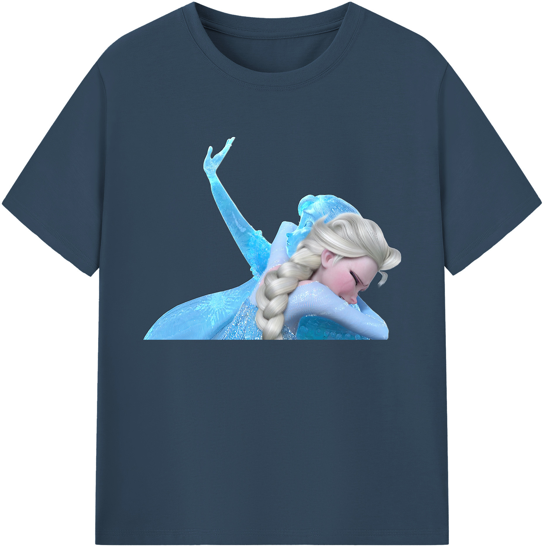 （画像用） アナと雪の女王 アンナ エルサ Frozen Anna Elsa 綿100％ メンズ半袖Tシャツ｜肌触りやわらか＆通気性