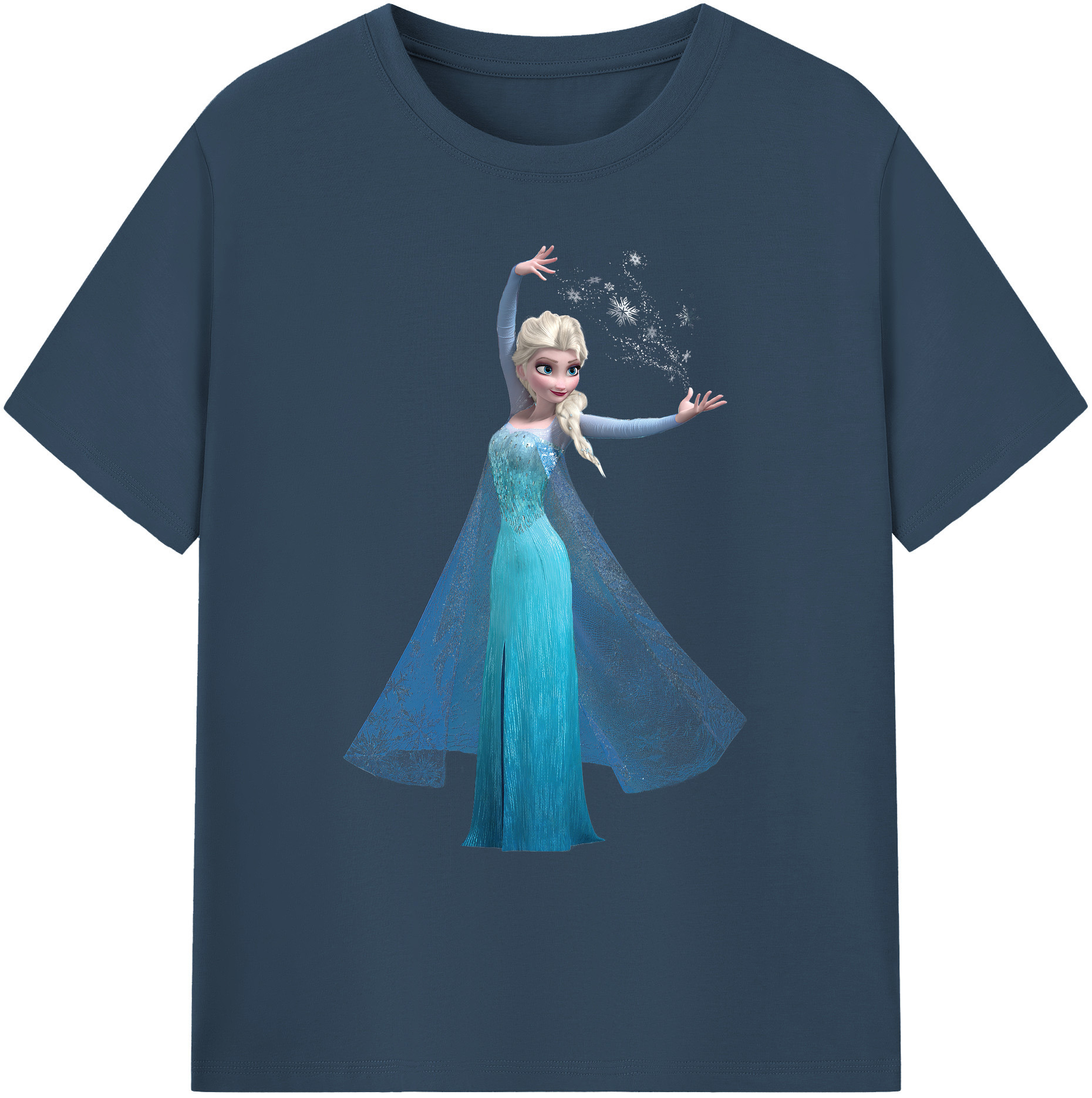 （画像用） アナと雪の女王 アンナ エルサ Frozen Anna Elsa 綿100％ メンズ半袖Tシャツ｜肌触りやわらか＆通気性