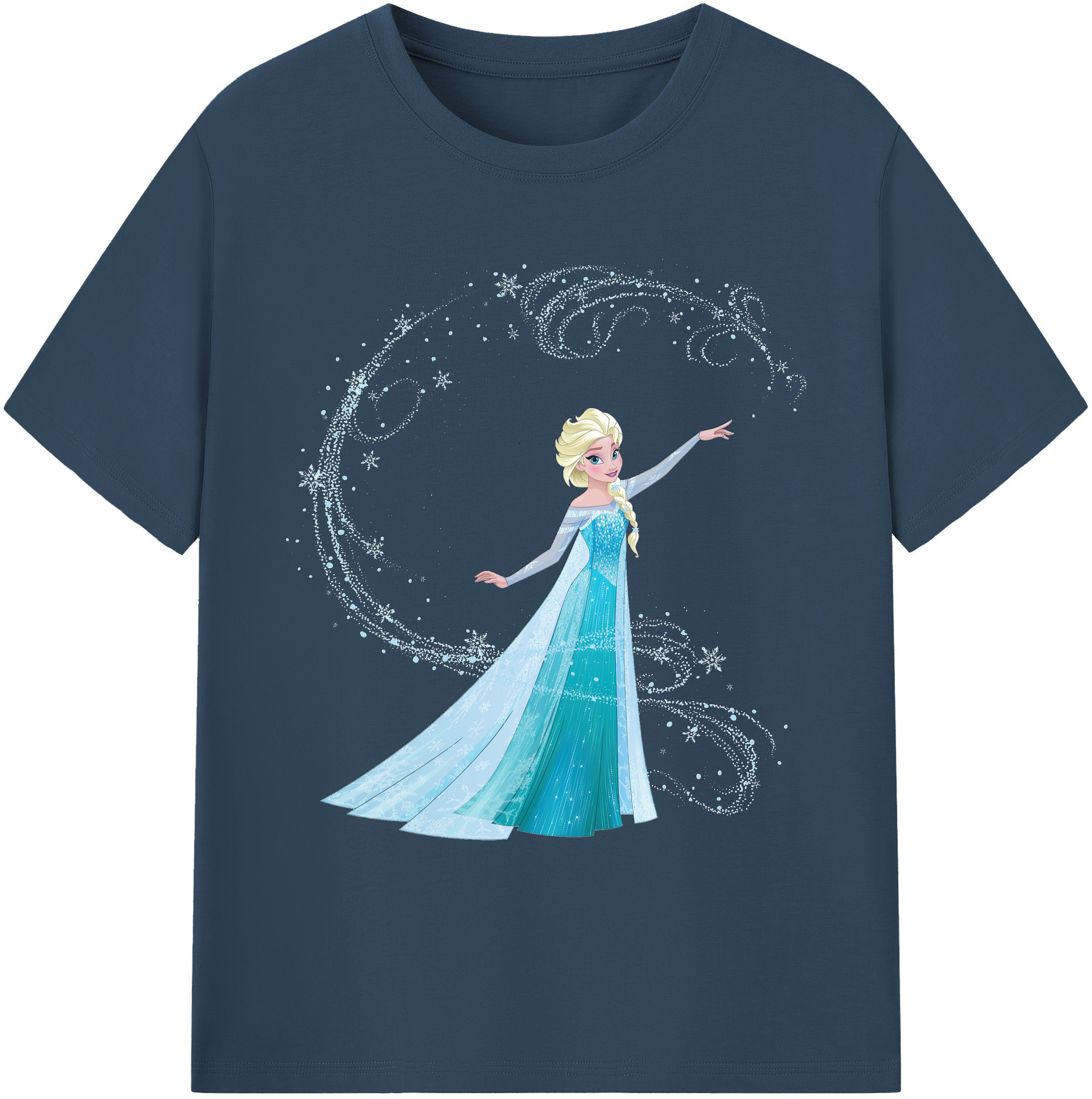（画像用） アナと雪の女王 アンナ エルサ Frozen Anna Elsa 綿100％ メンズ半袖Tシャツ｜肌触りやわらか＆通気性