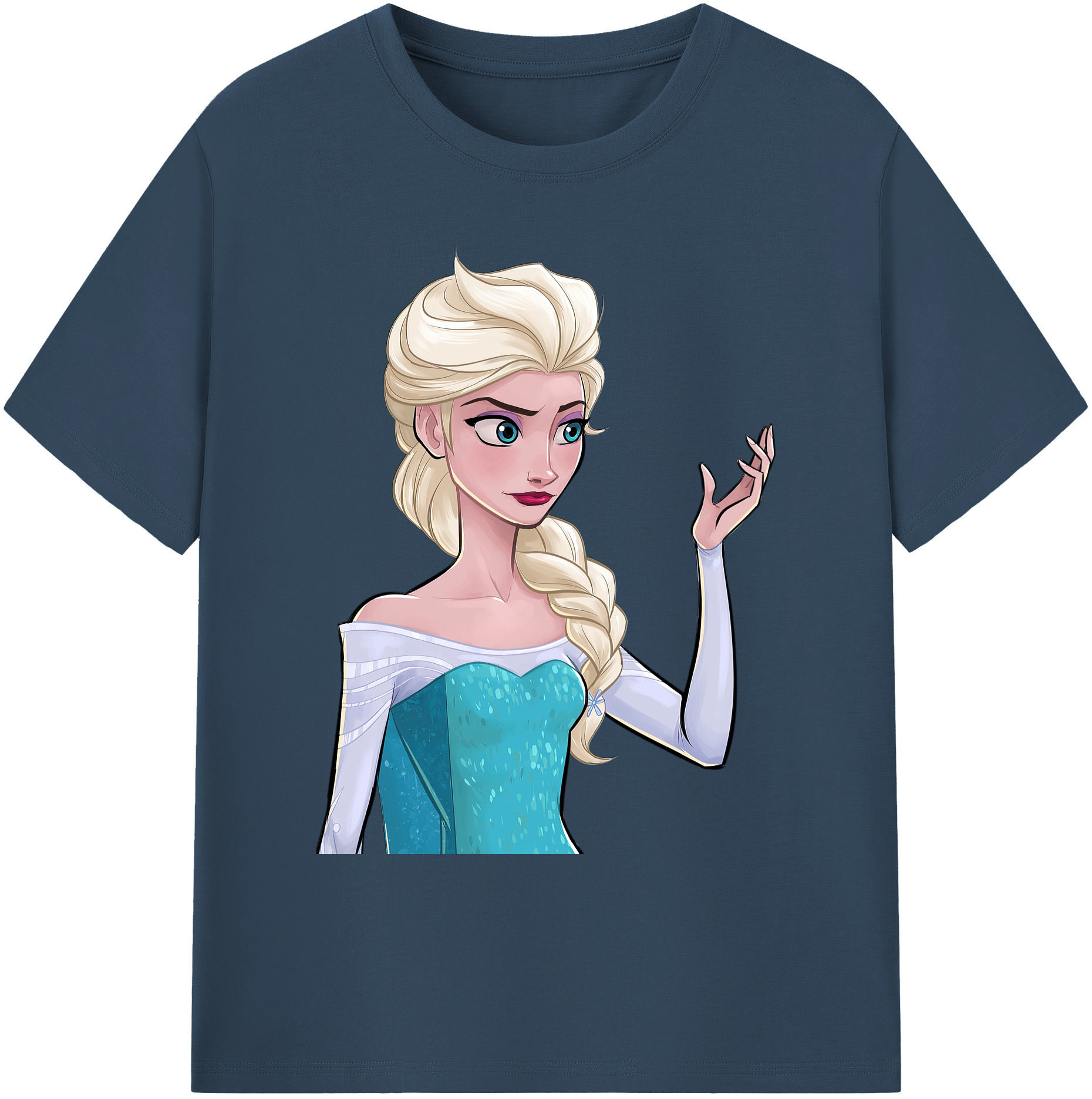 （画像用） アナと雪の女王 アンナ エルサ Frozen Anna Elsa 綿100％ メンズ半袖Tシャツ｜肌触りやわらか＆通気性