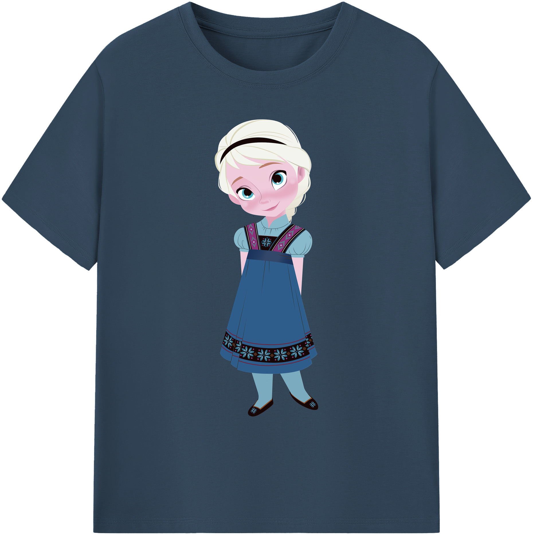 （画像用） アナと雪の女王 アンナ エルサ Frozen Anna Elsa 綿100％ メンズ半袖Tシャツ｜肌触りやわらか＆通気性