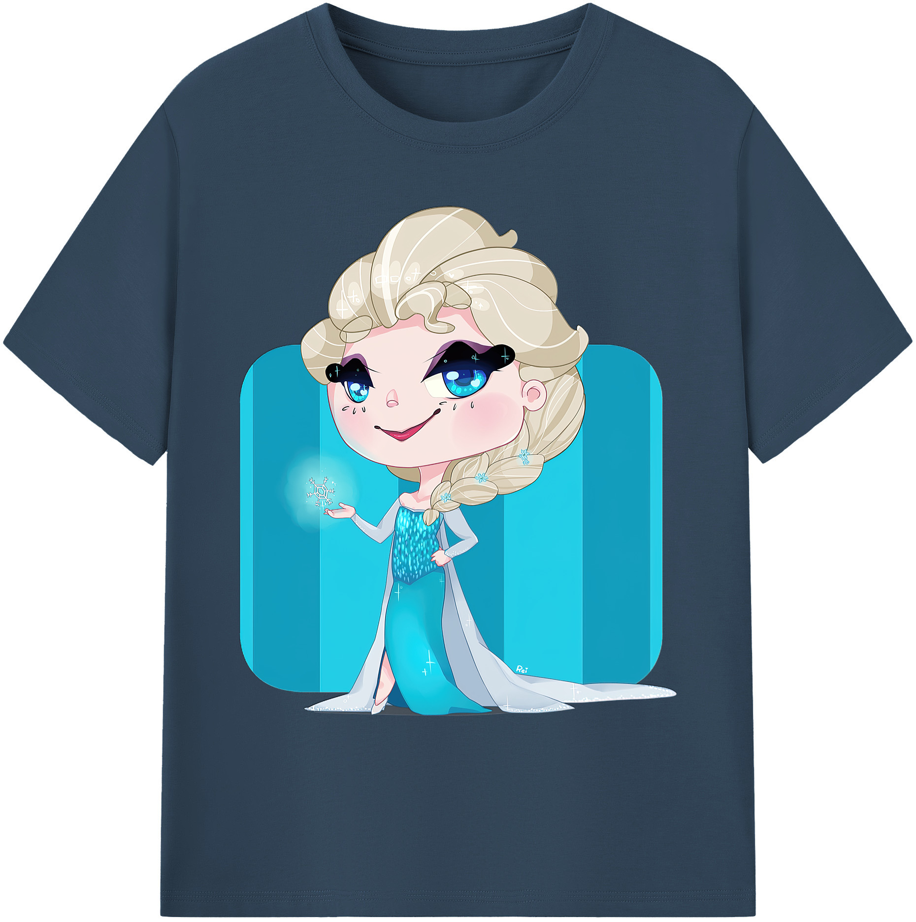 （画像用） アナと雪の女王 アンナ エルサ Frozen Anna Elsa 綿100％ メンズ半袖Tシャツ｜肌触りやわらか＆通気性