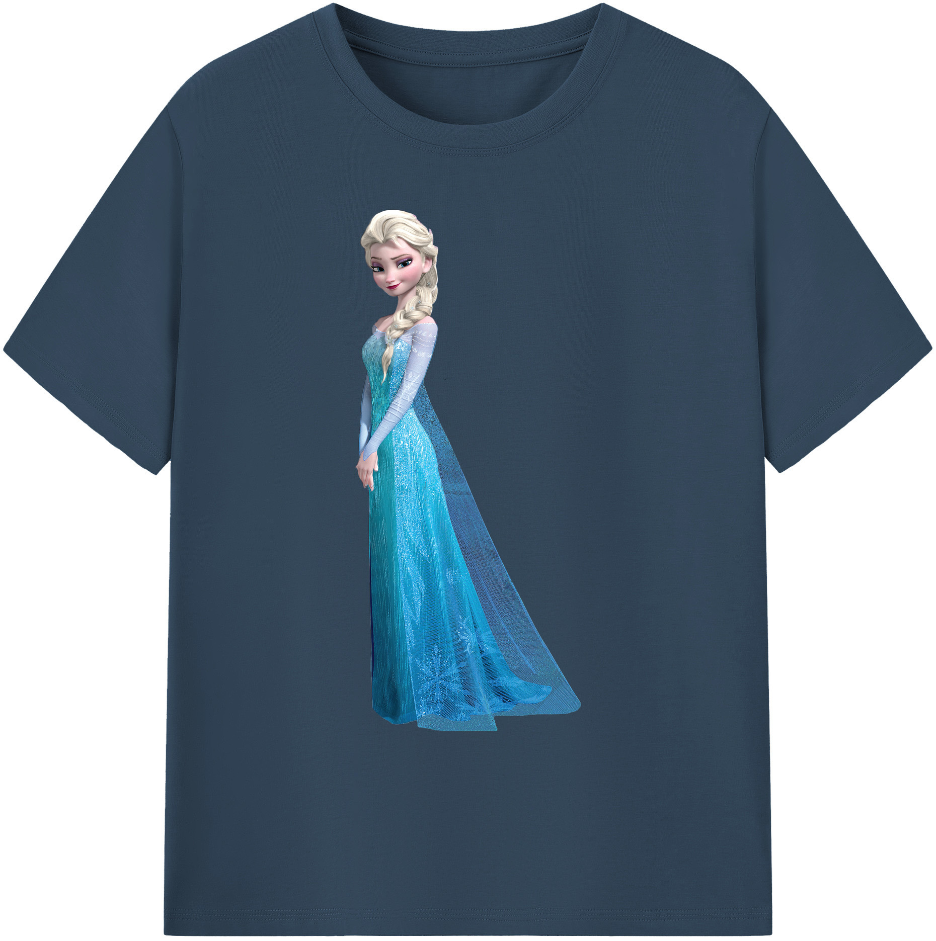 （画像用） アナと雪の女王 アンナ エルサ Frozen Anna Elsa 綿100％ メンズ半袖Tシャツ｜肌触りやわらか＆通気性