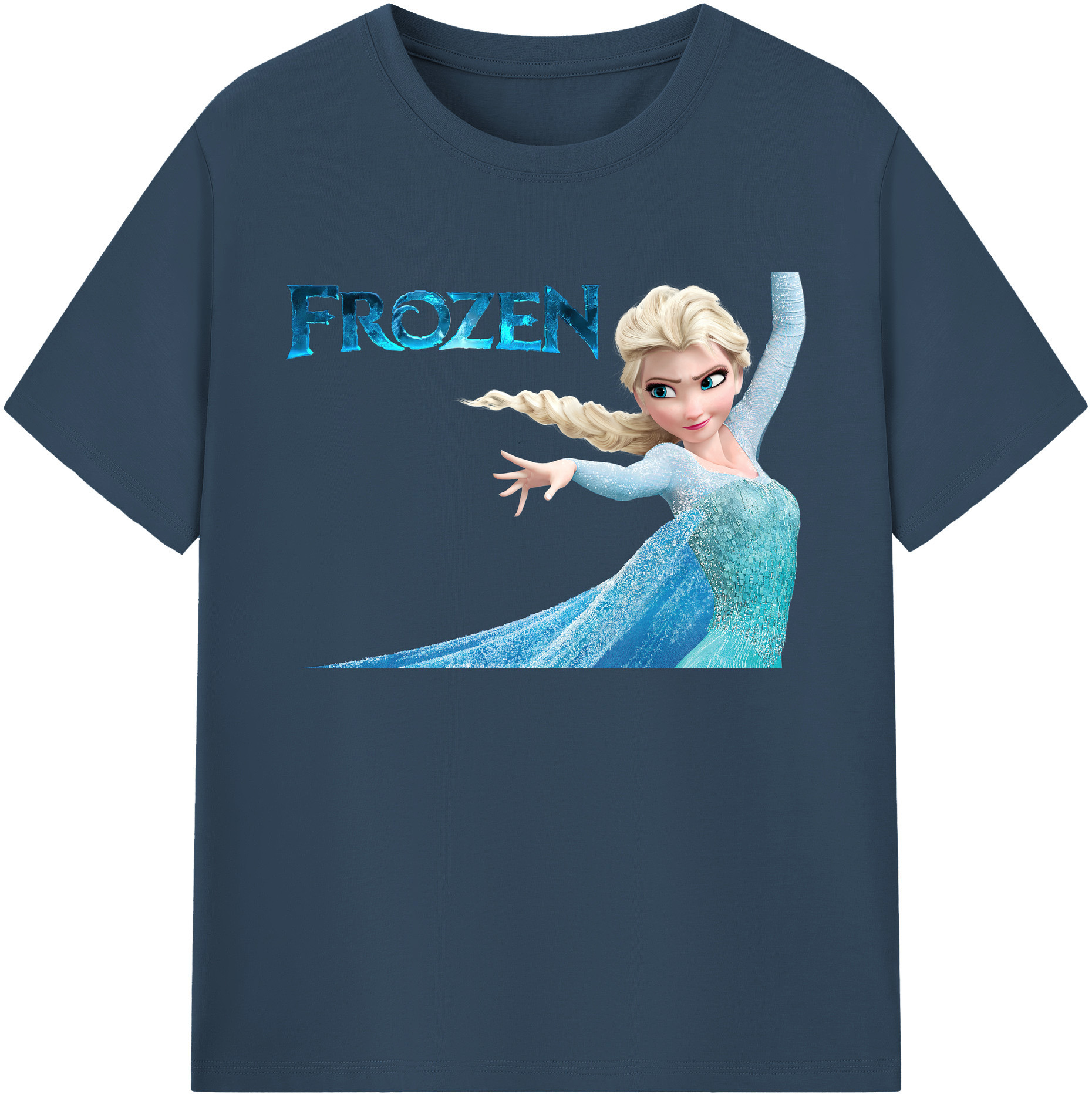 （画像用） アナと雪の女王 アンナ エルサ Frozen Anna Elsa 綿100％ メンズ半袖Tシャツ｜肌触りやわらか＆通気性