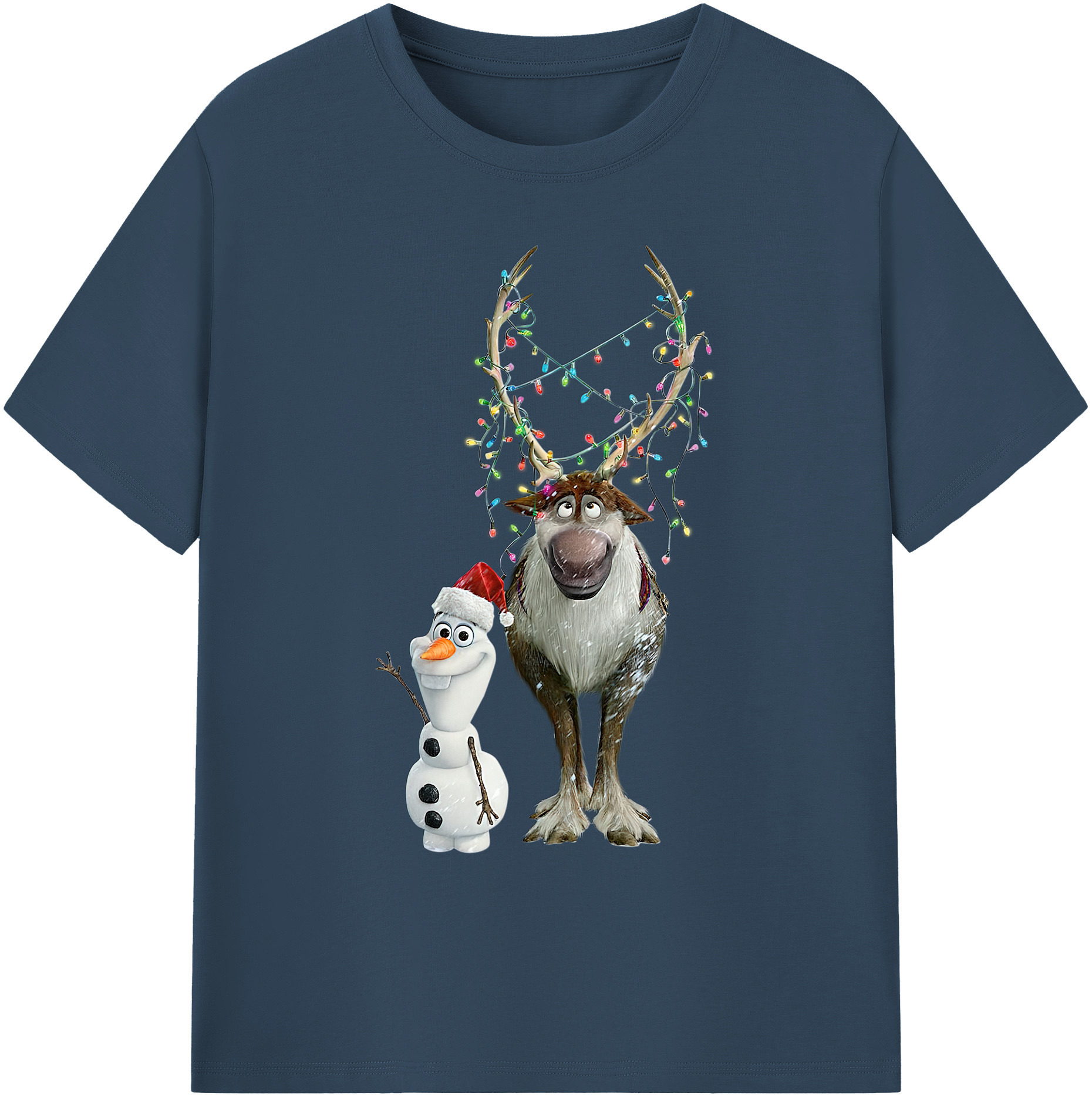 （画像用） アナと雪の女王 アンナ エルサ Frozen Anna Elsa 綿100％ メンズ半袖Tシャツ｜肌触りやわらか＆通気性